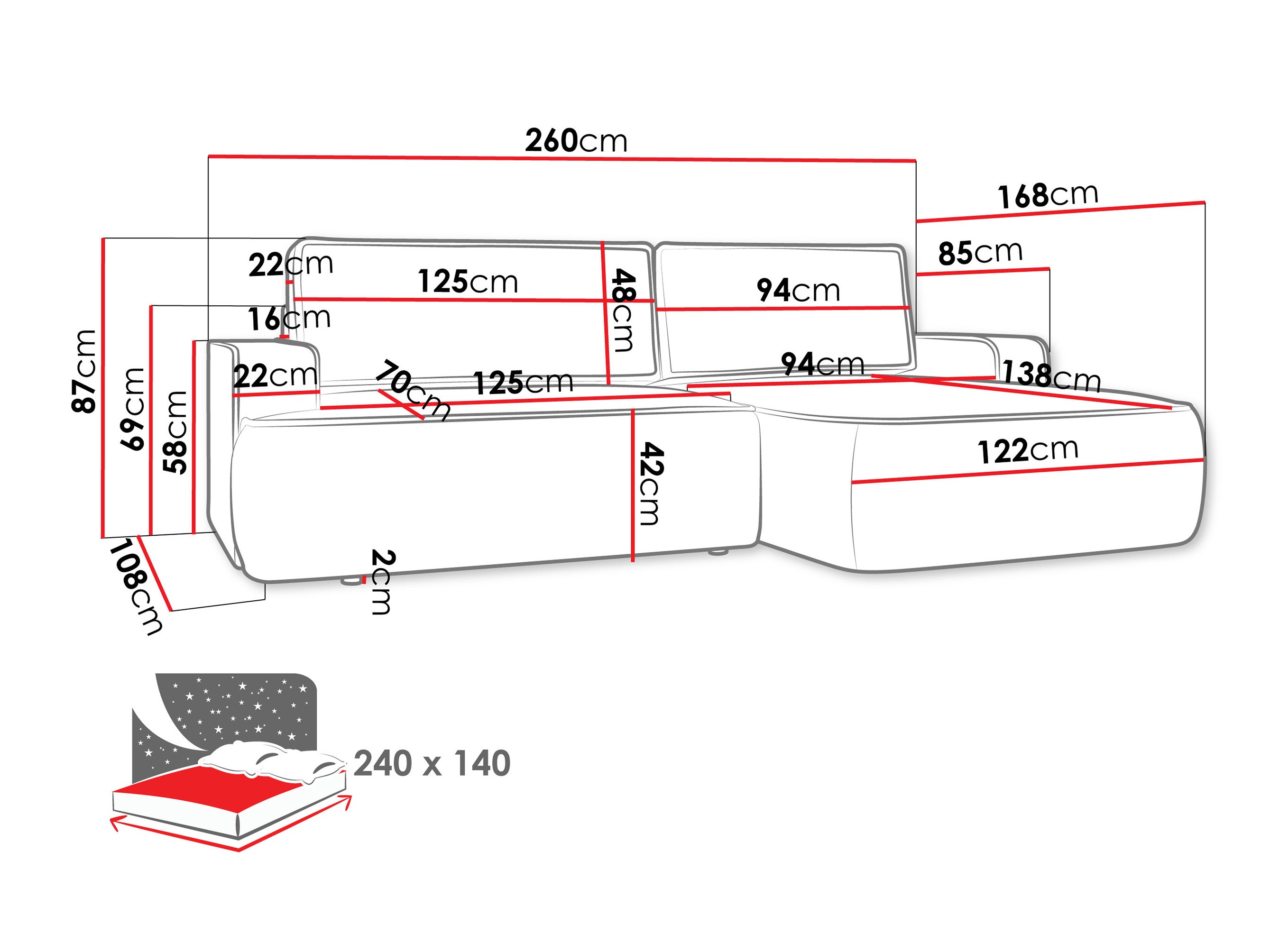 Hoekbank Bountiful 102 (Velo 623)