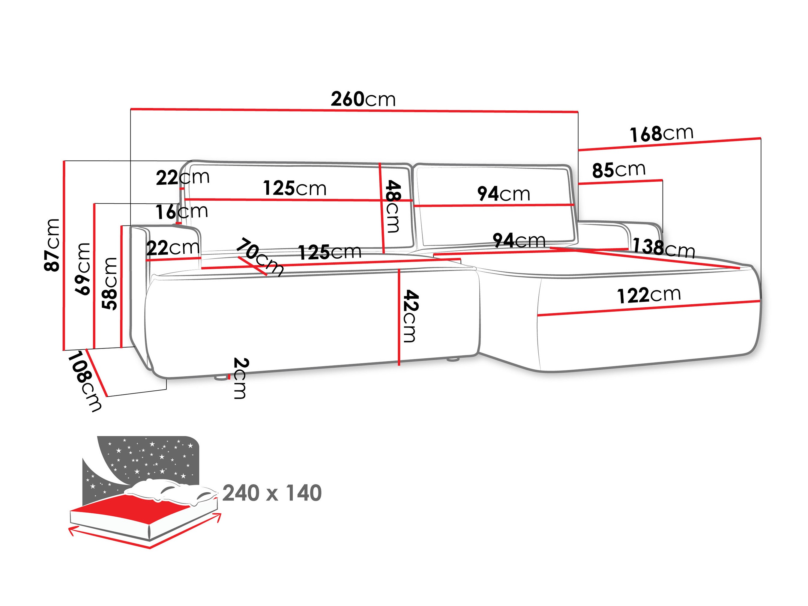 Hoekbank Bountiful 102 (Velo 635)