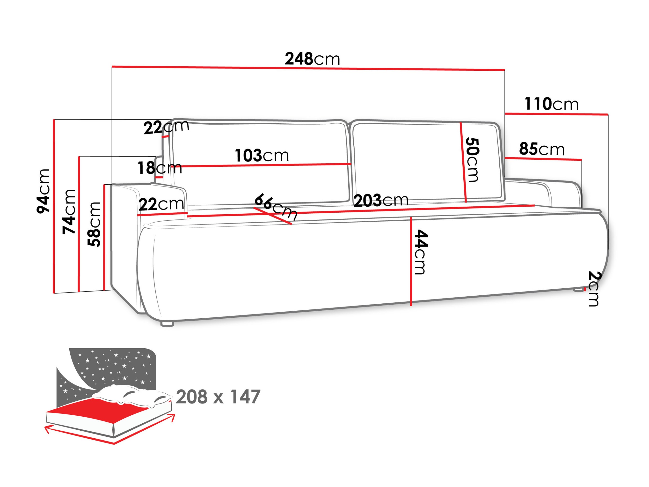 Slaapbank Bountiful 103 (Velo 635)