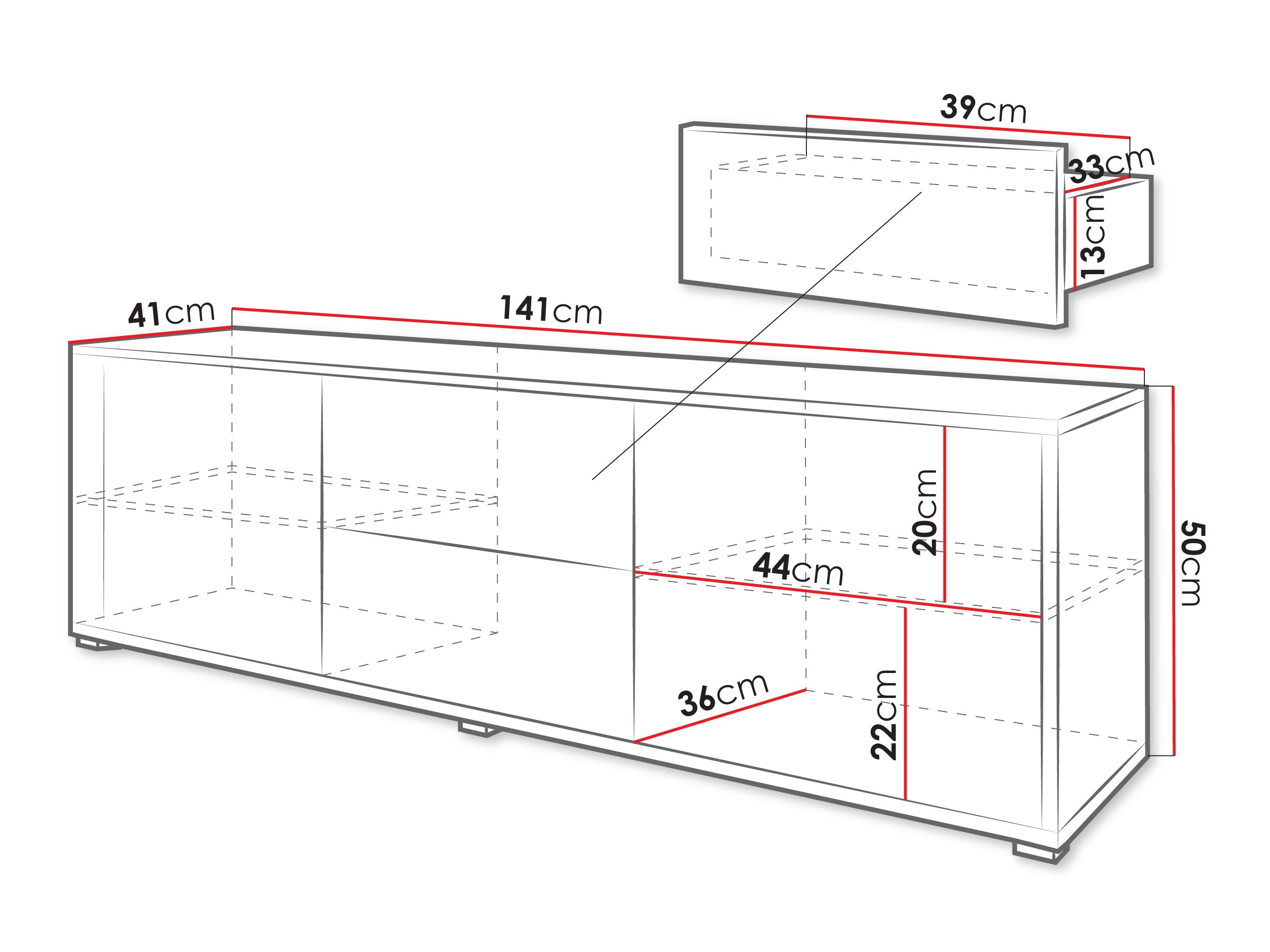 TV-meubel Comfivo Fersoe 109 (Eiken)