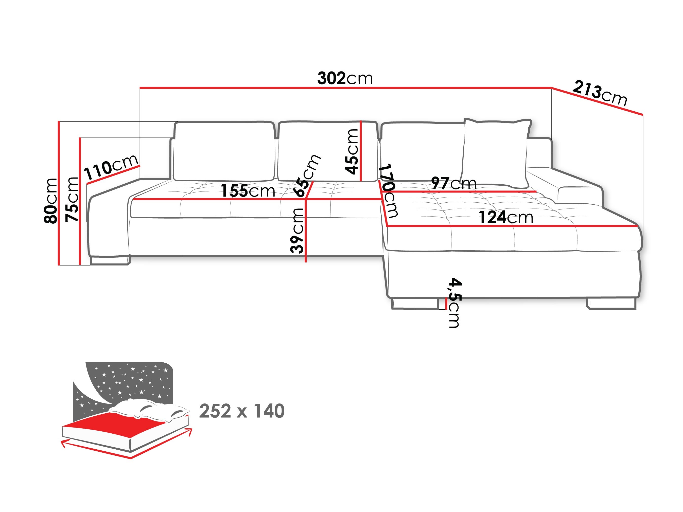 Hoekbank Comfivo 147 (Pianee 21 + Mokka 03)