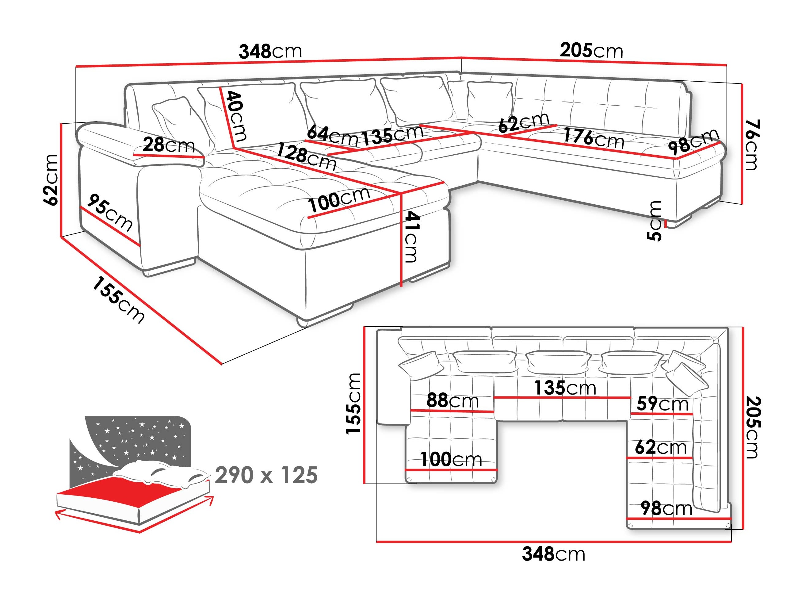 Hoekbank Comfivo 170 (Manza 22)