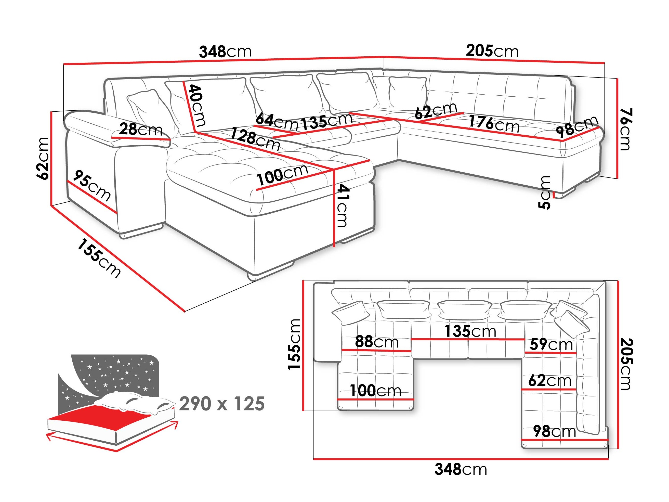 Hoekbank Comfivo 180 (Manza 22)
