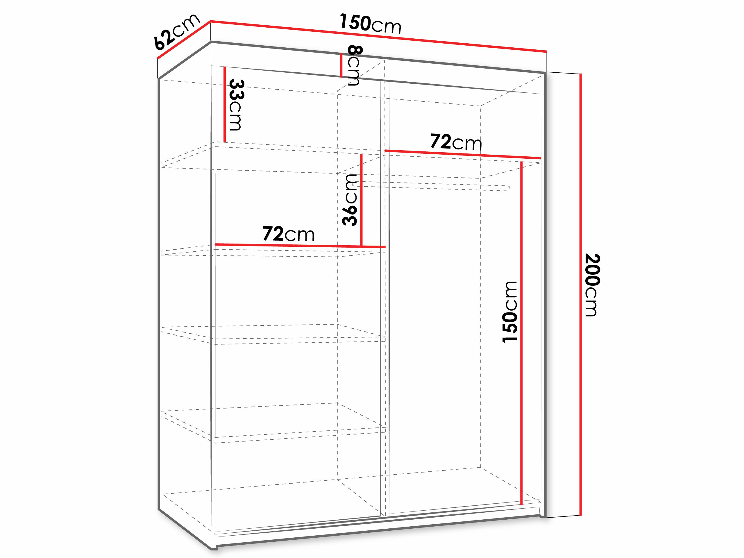 Kledingkast Dover 110 (Sonoma eik)