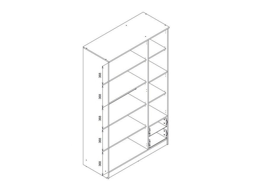 Kledingkast Orlando 222 (Licht eiken)