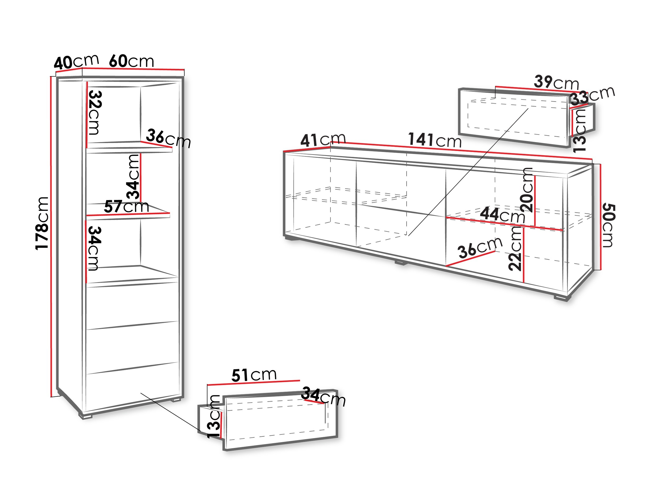 Woonkamerset Comfivo Fersoe 111 (Eiken)