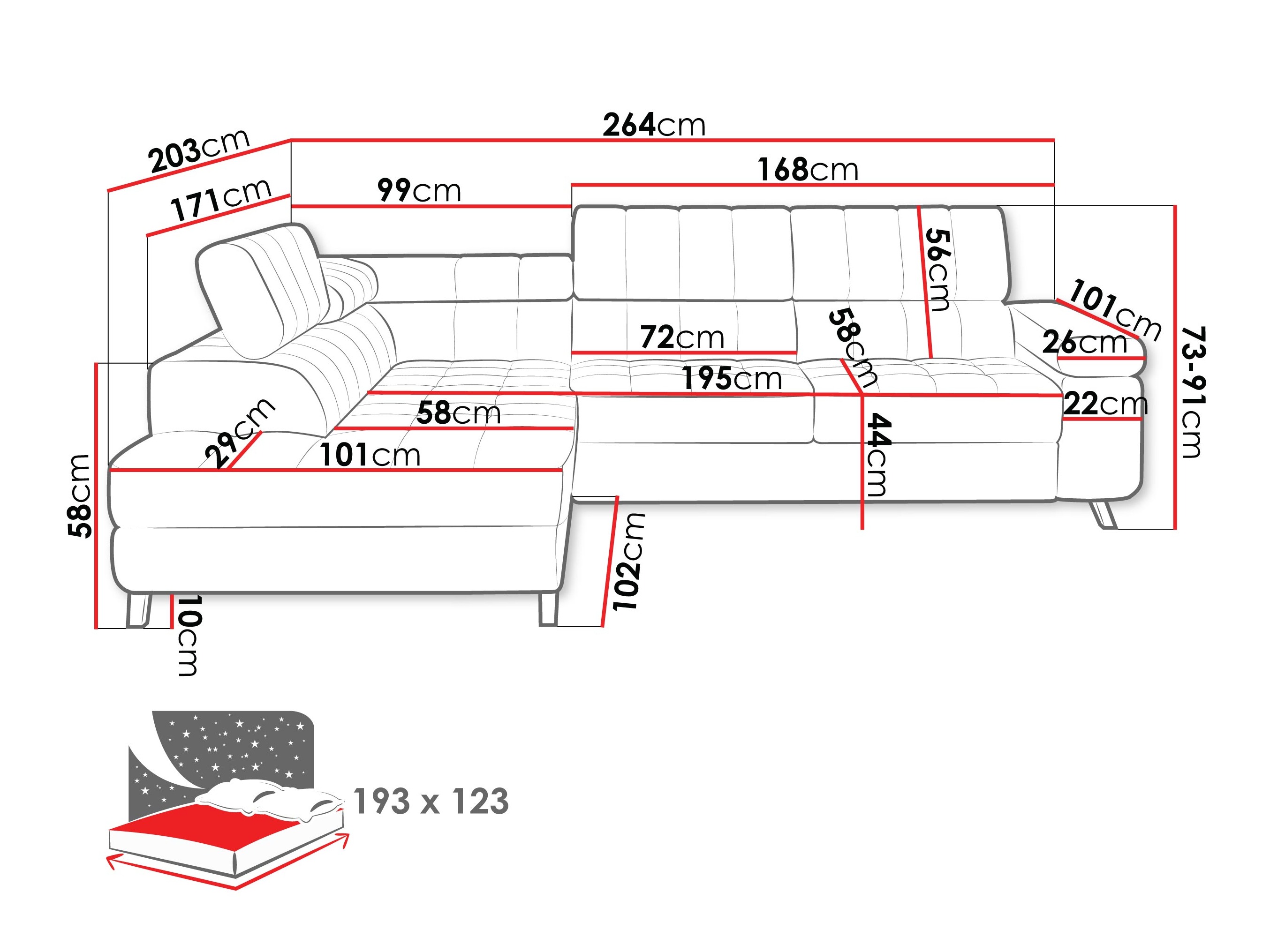 Hoekbank Comfivo 207 (Manza 22)