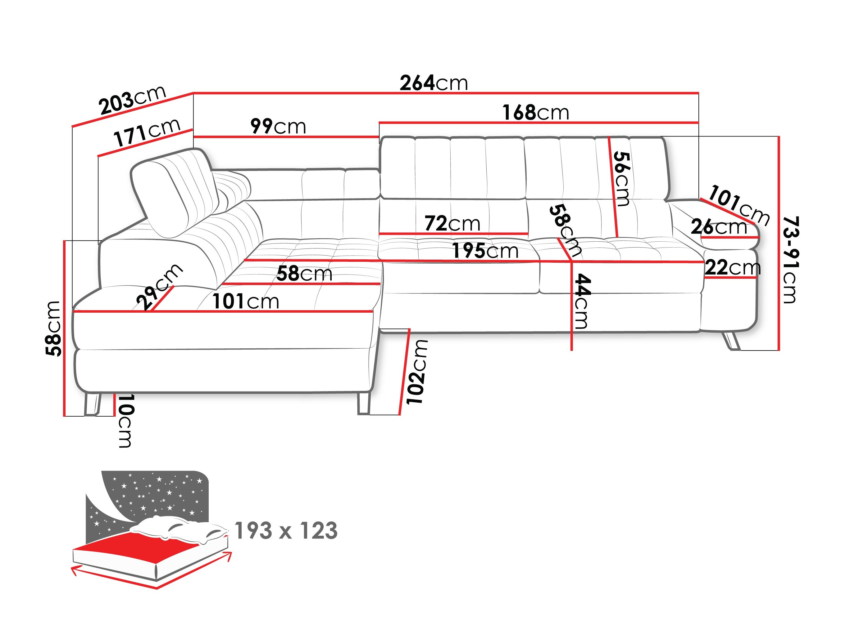 Hoekbank Comfivo 207 (Manza 22)