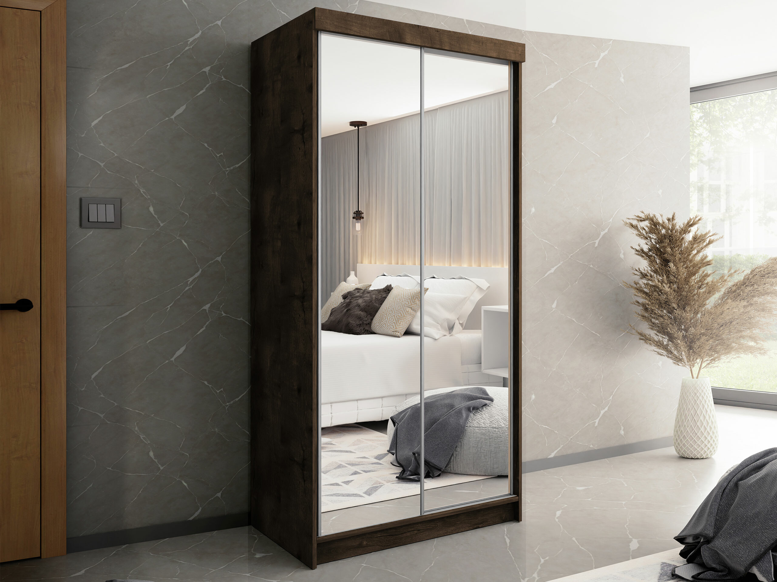 Kledingkast Dover 102 (Donker essen)