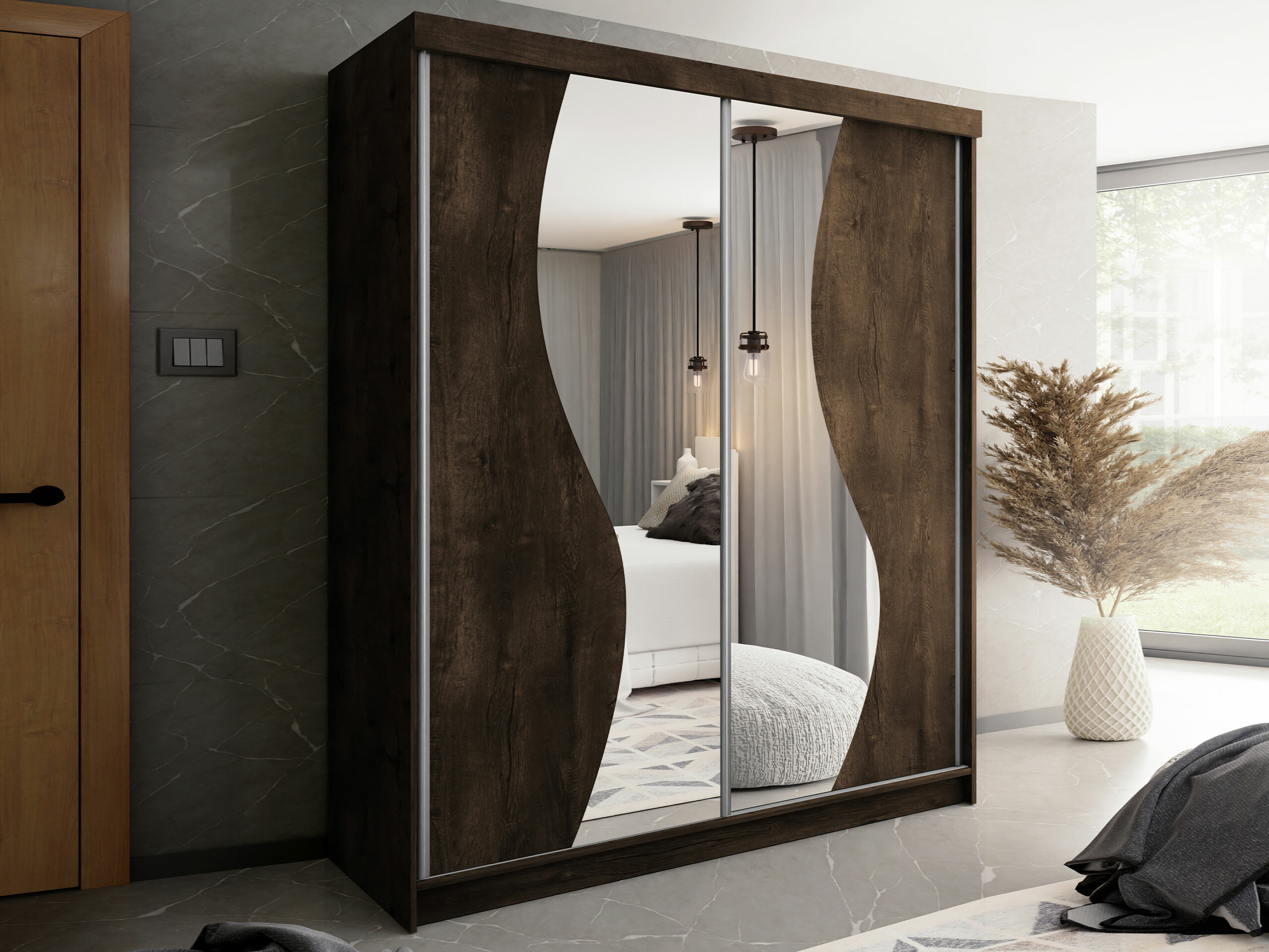 Kledingkast Dover 105 (Donker essen)