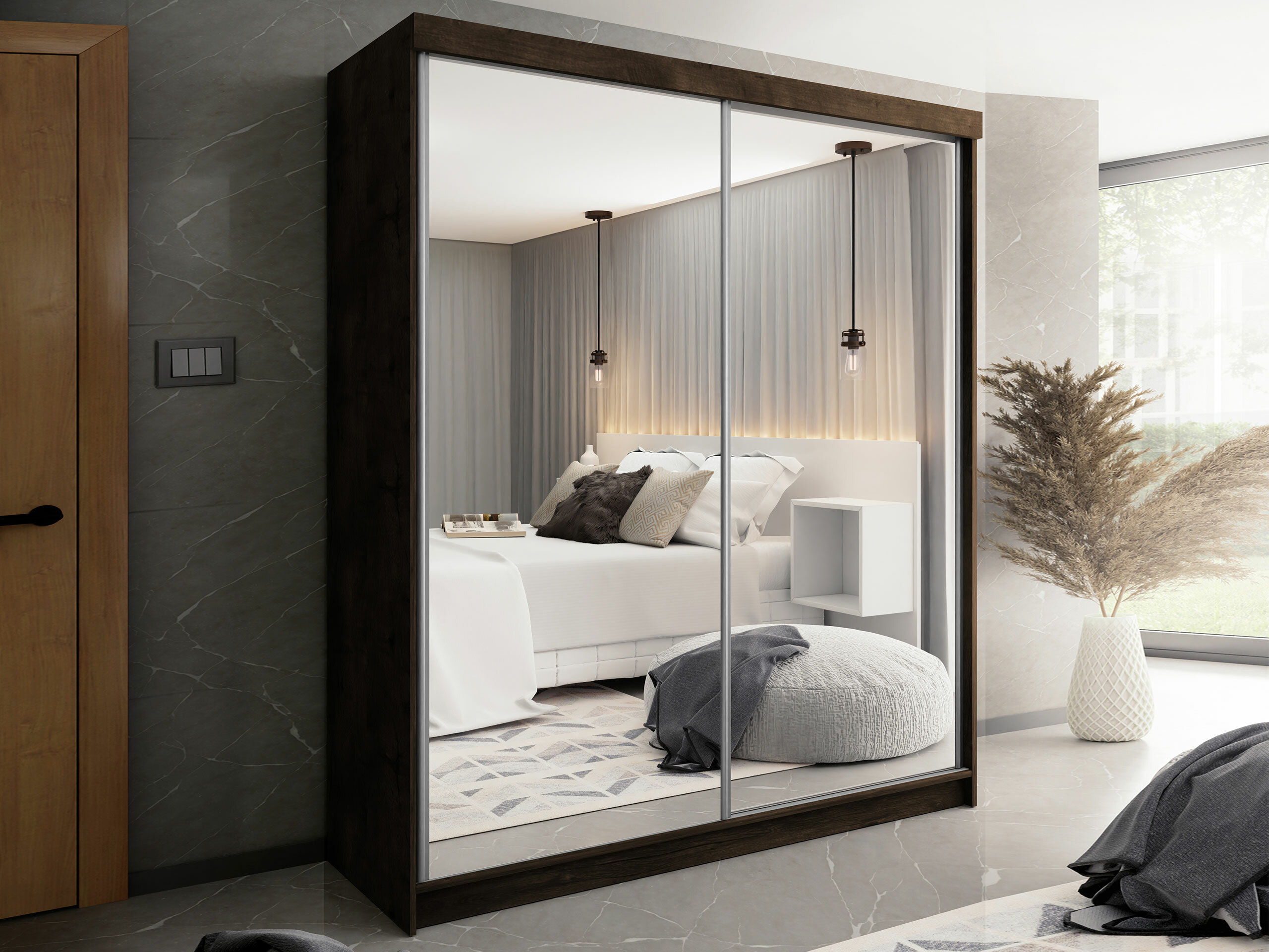 Kledingkast Dover 106 (Donker essen)