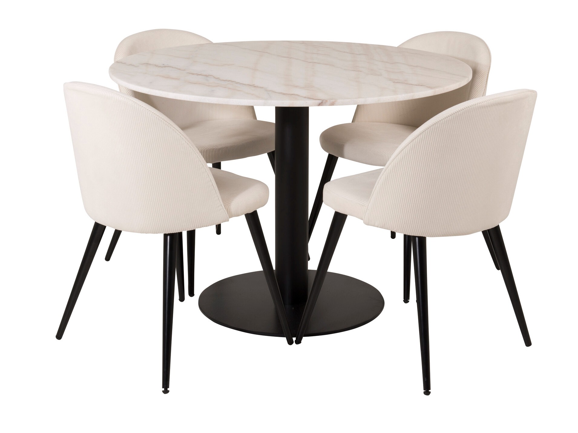 Eetkamerset Dallas 1297 (Beige + Zwart)