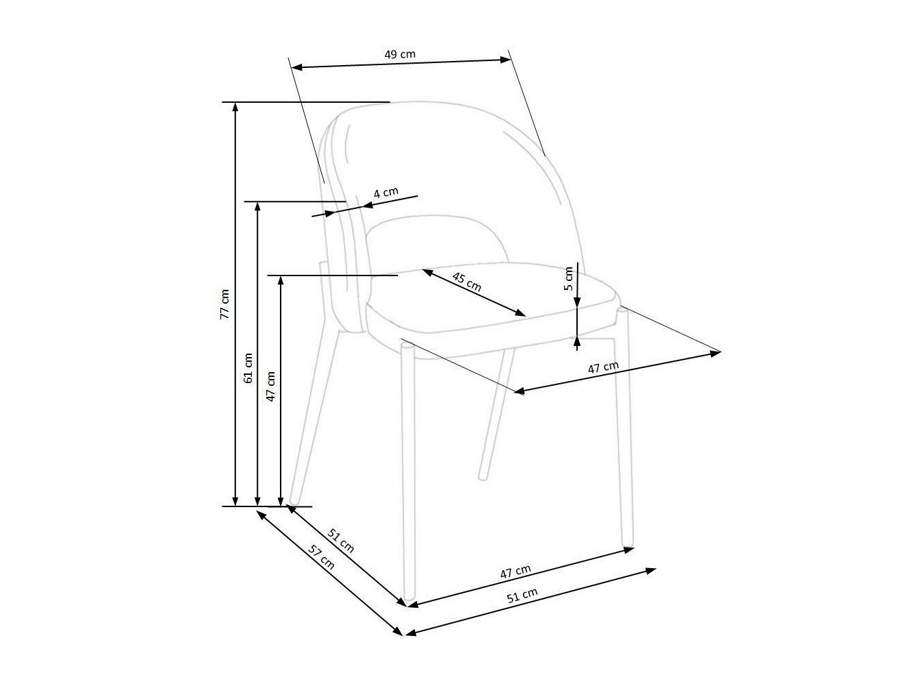 Stoel Houston 633 (Geel + Zwart)