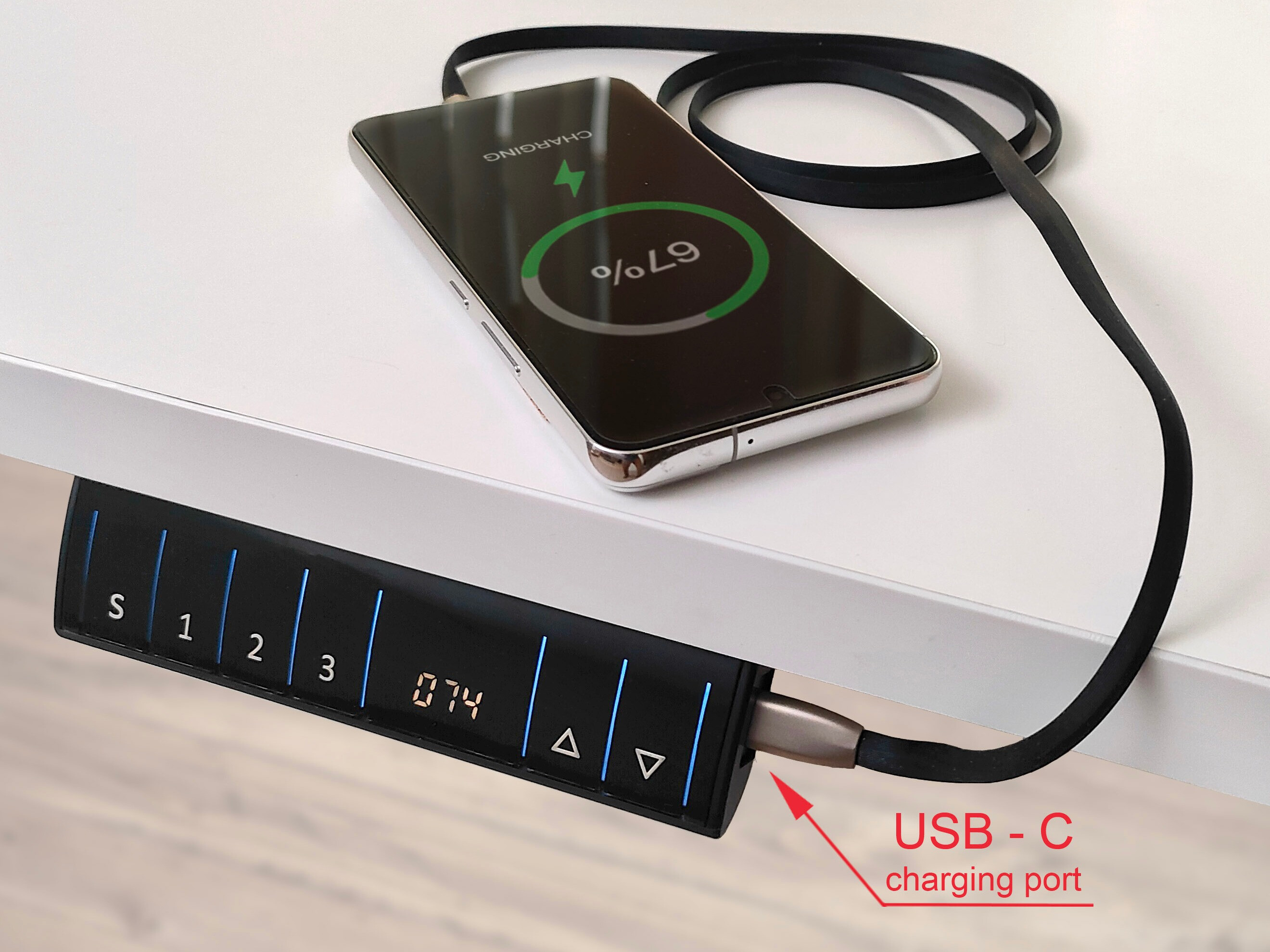 In hoogte verstelbaar bureau Buffalo 184 (Wit)