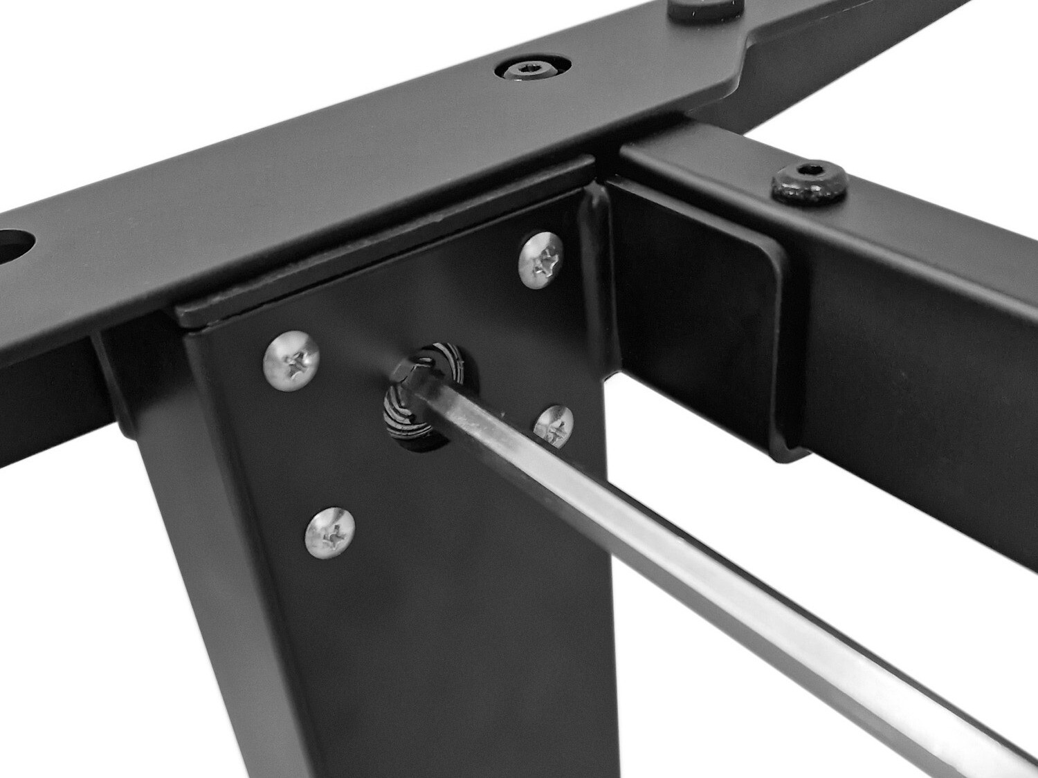 In hoogte verstelbaar bureau Buffalo 184 (Zwart)