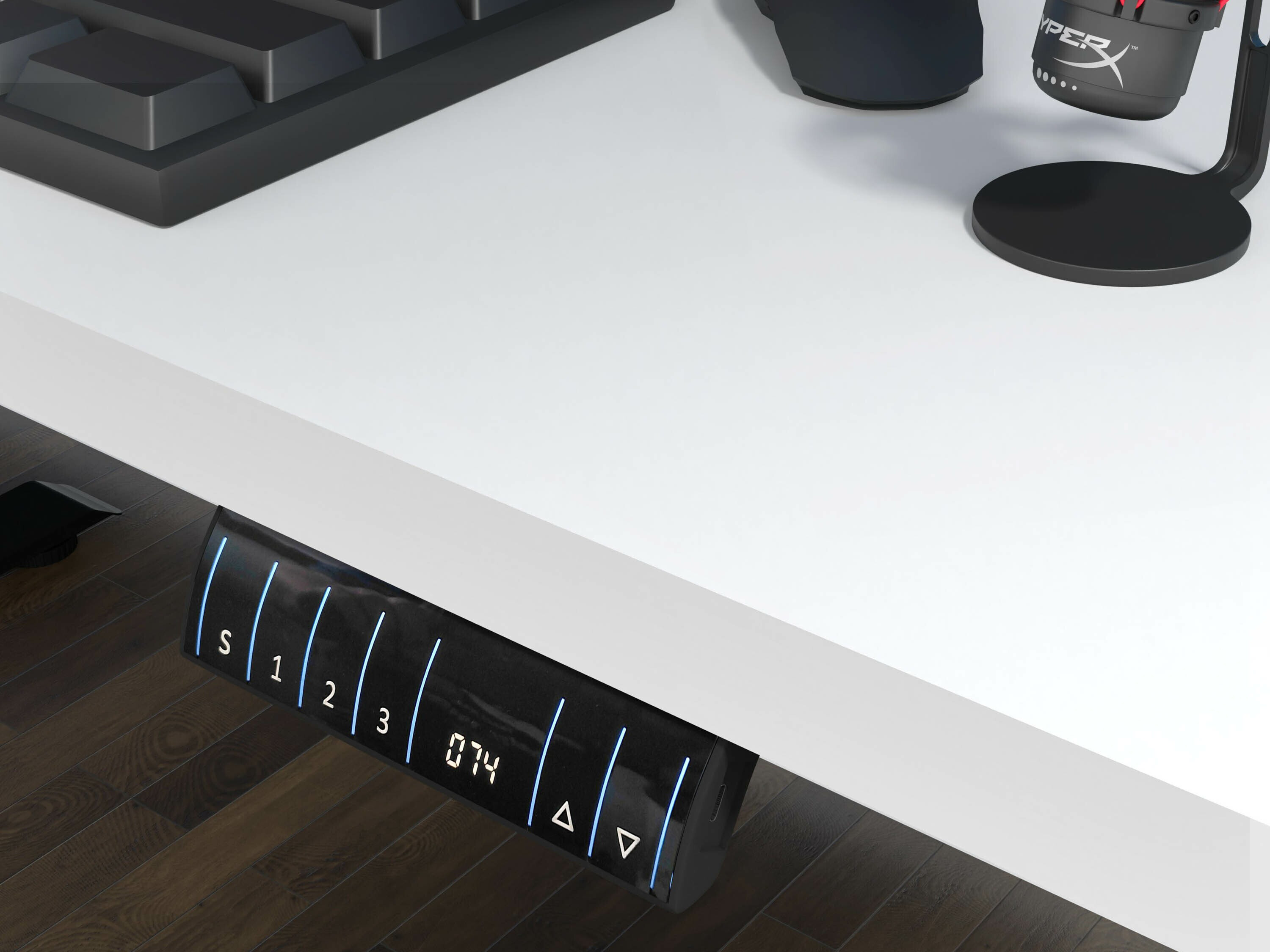 In hoogte verstelbaar bureau Buffalo 184 (Zwart)