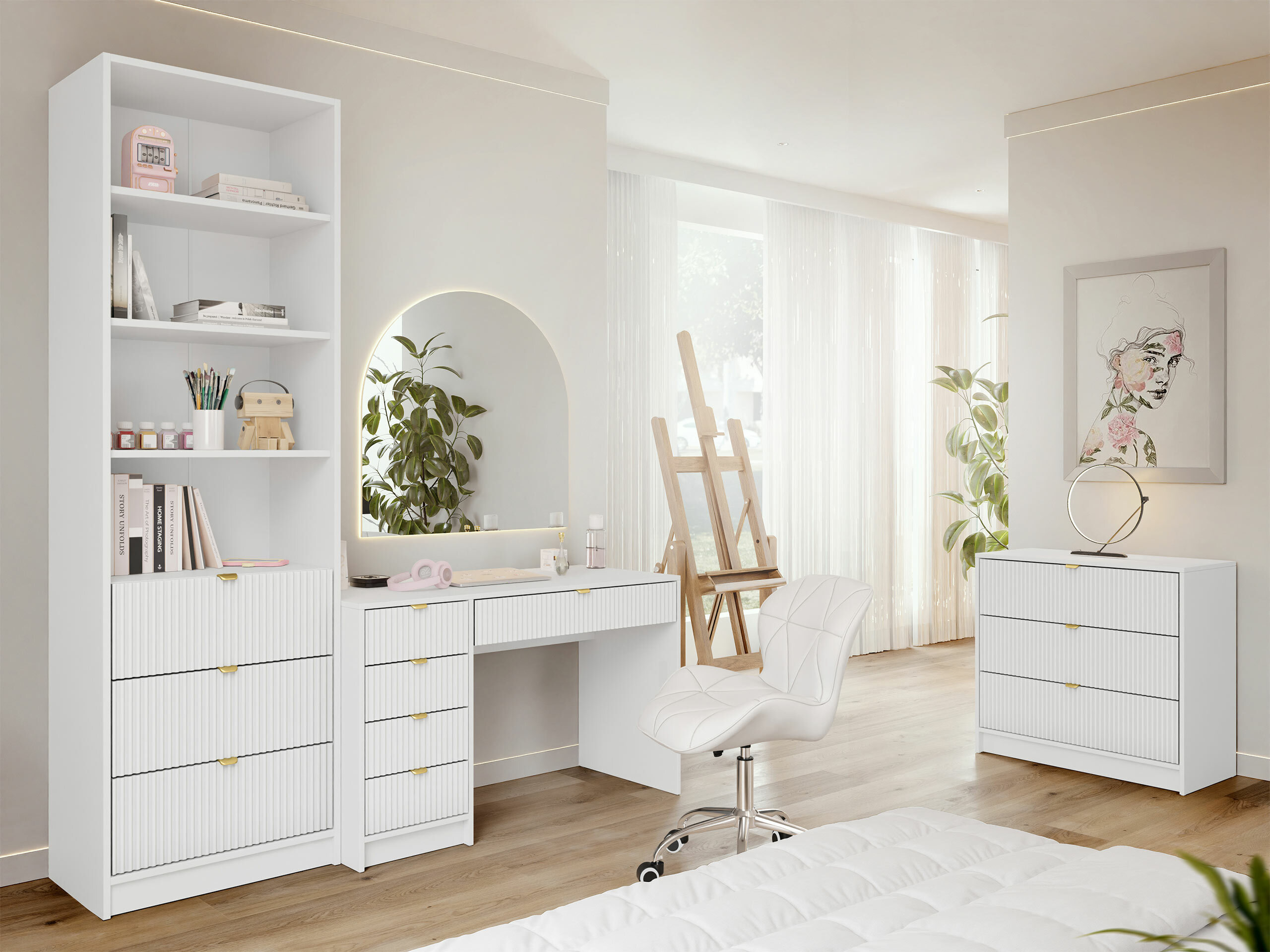 Thuiskantoorset Comfivo Larmire 120 (Wit)