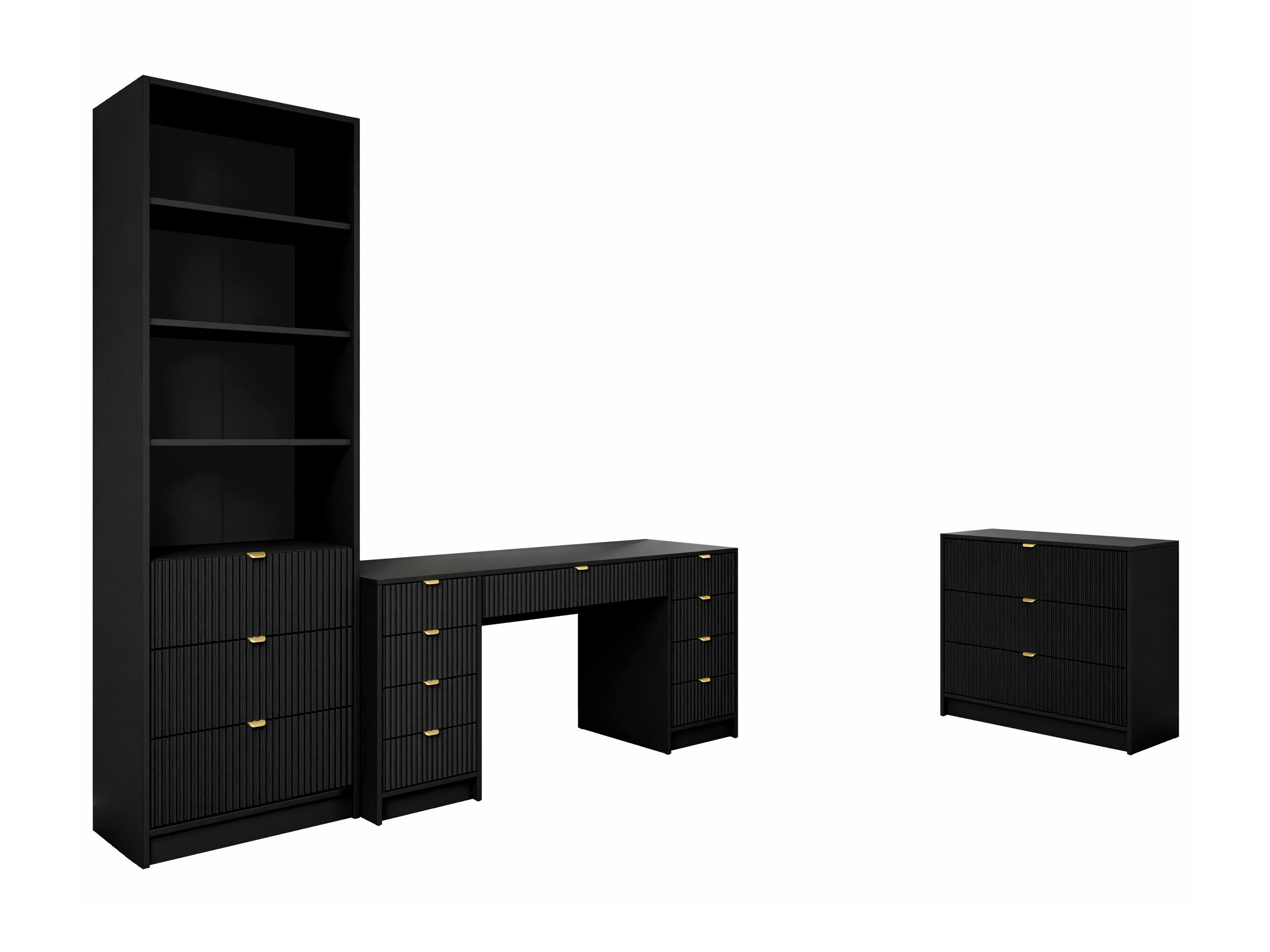 Thuiskantoorset Comfivo Larmire 121 (Zwart)