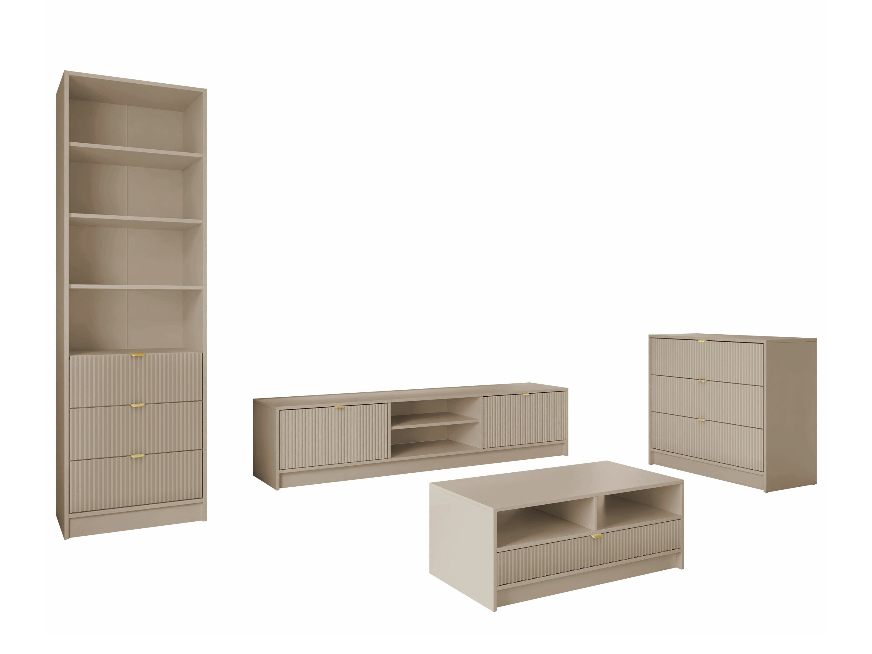 Woonkamerset Comfivo Larmire 118 (Beige)