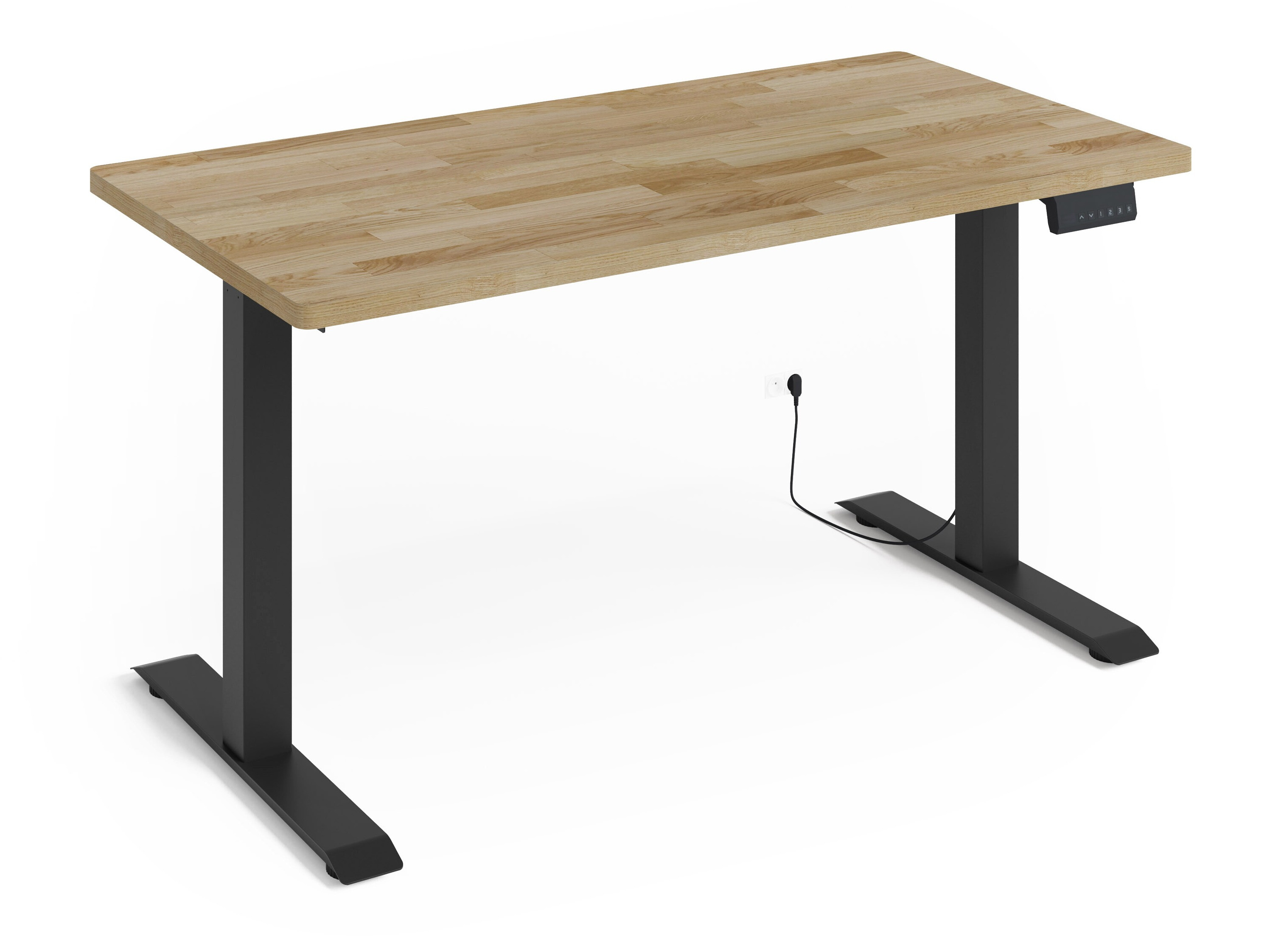 In hoogte verstelbaar bureau Buffalo 199 (Zwart)