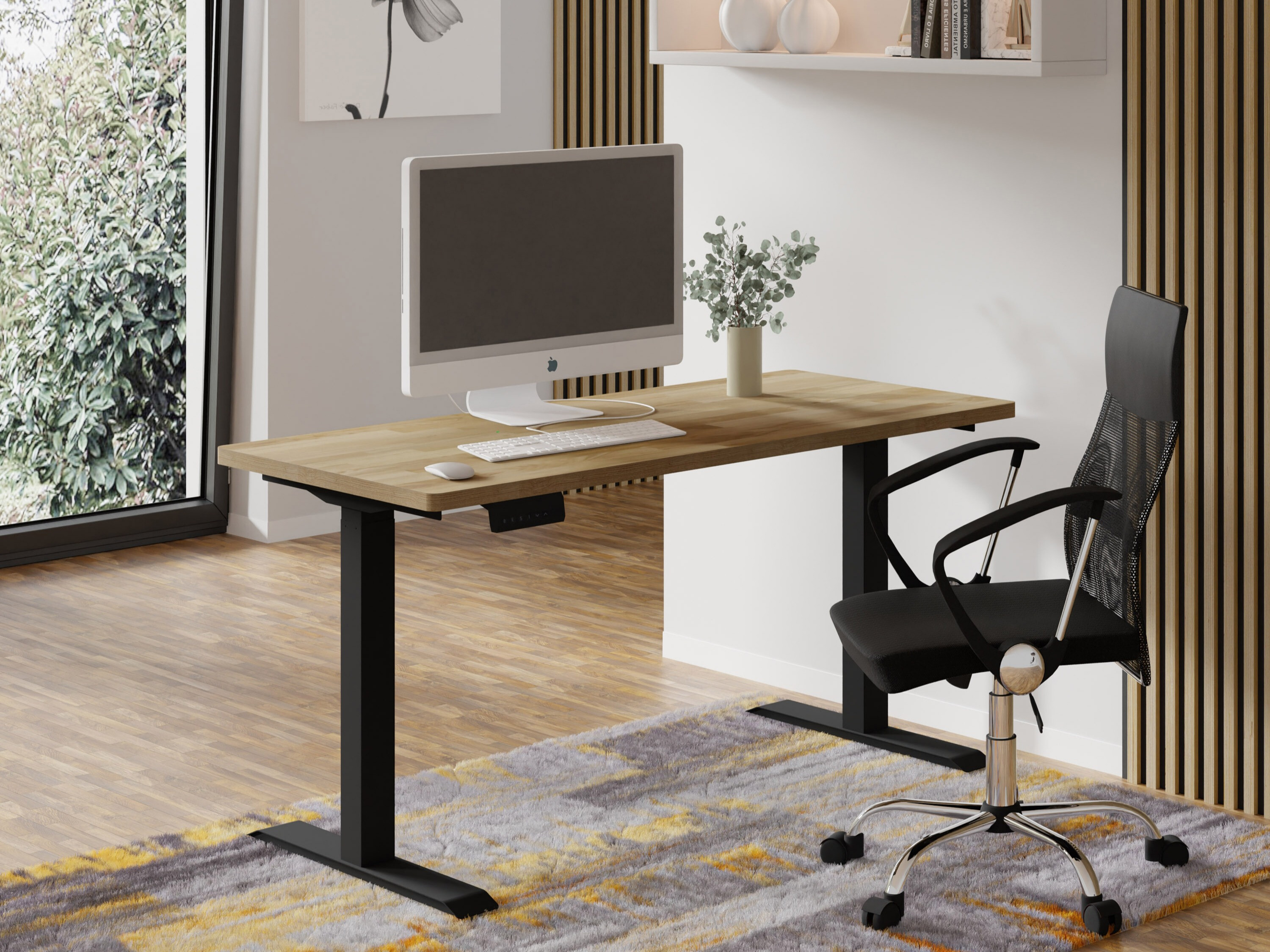 In hoogte verstelbaar bureau Buffalo 199 (Zwart)