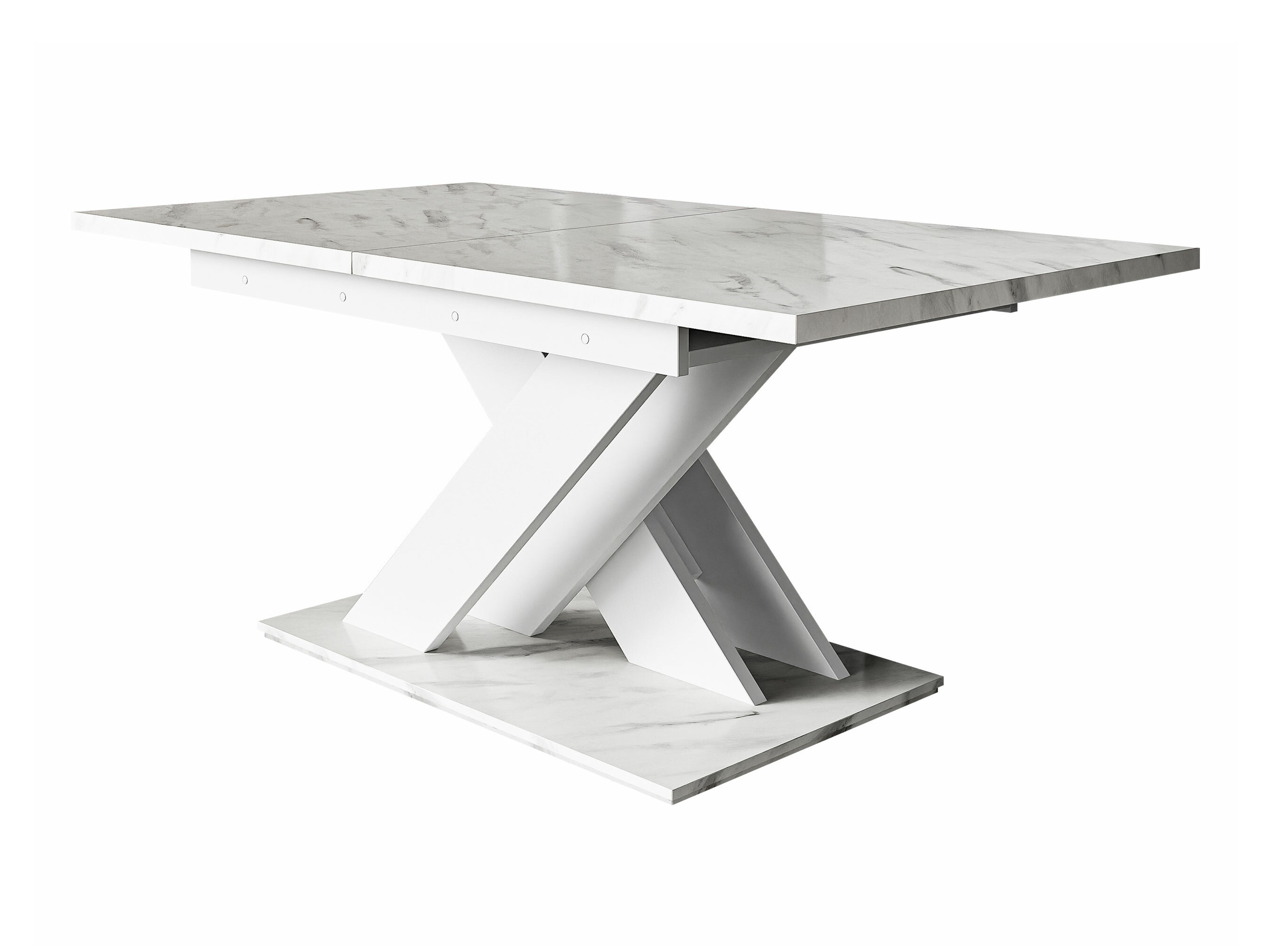 Tafel Decium (Wit marmer + Wit)