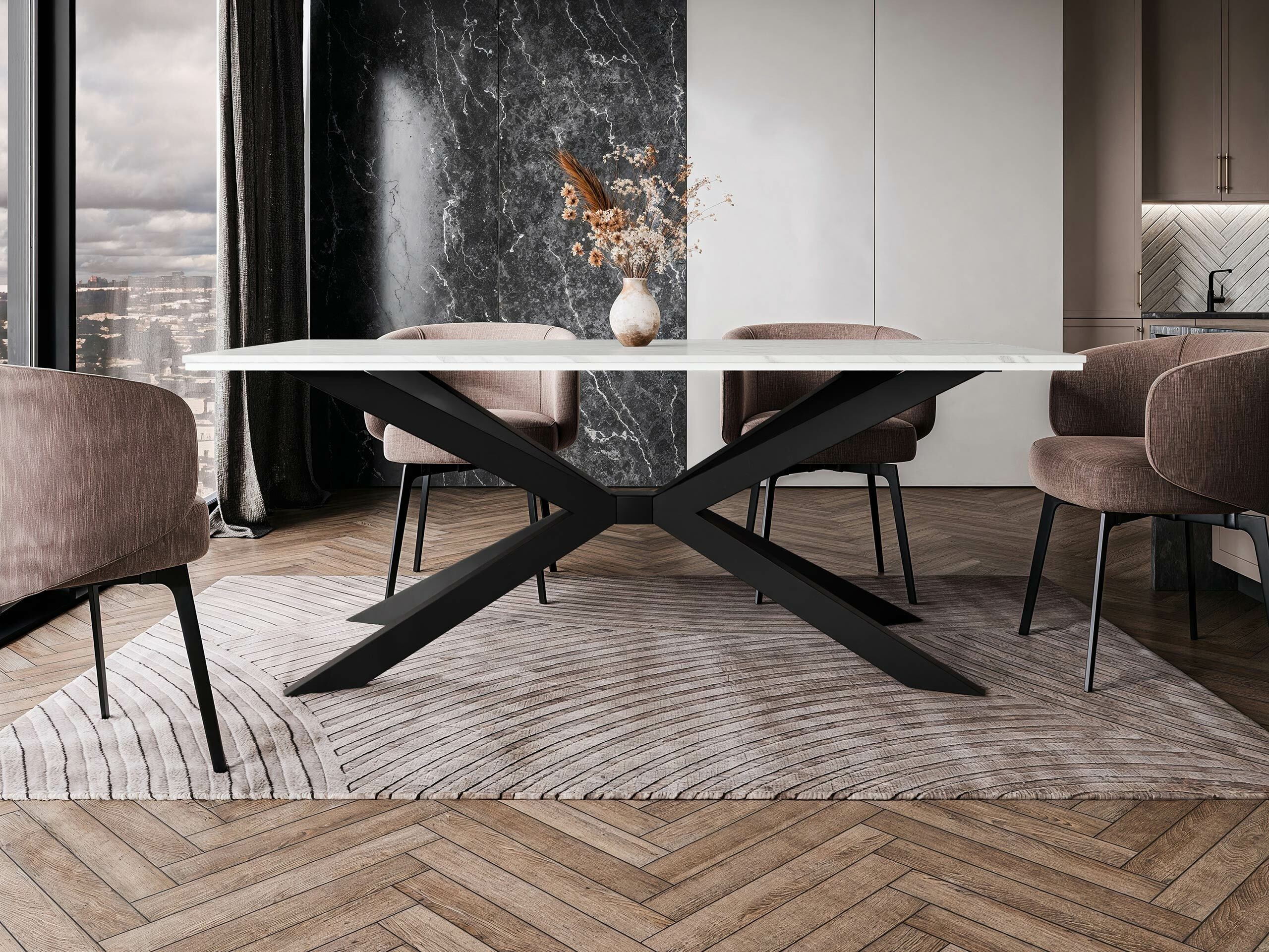 Tafel Goodyear 135 (Wit marmer)