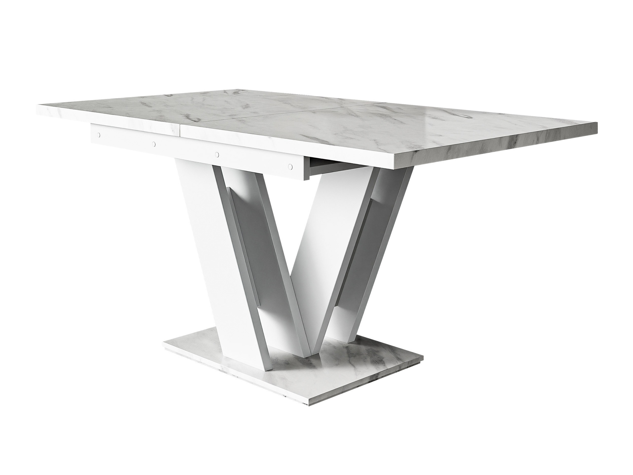 Tafel Musus (Wit marmer + Wit)