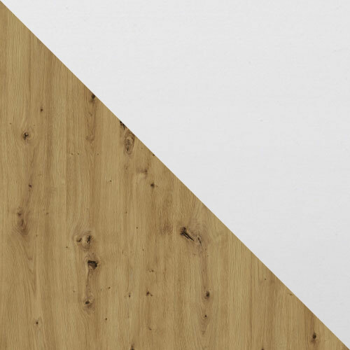 Tafel Victorville 377 (Artisan eiken + Wit)