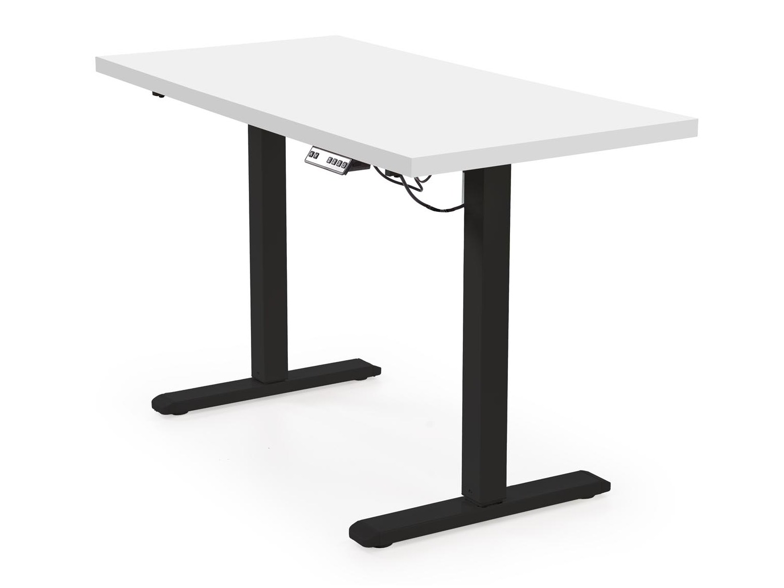 In hoogte verstelbaar bureau Houston 1942 (Wit + Zwart)