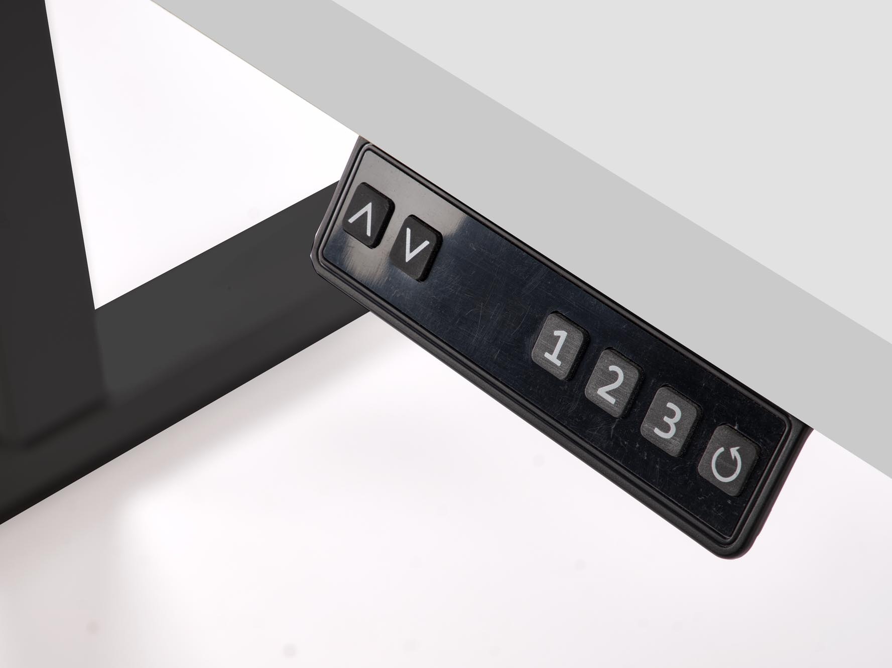 In hoogte verstelbaar bureau Houston 1942 (Wit + Zwart)