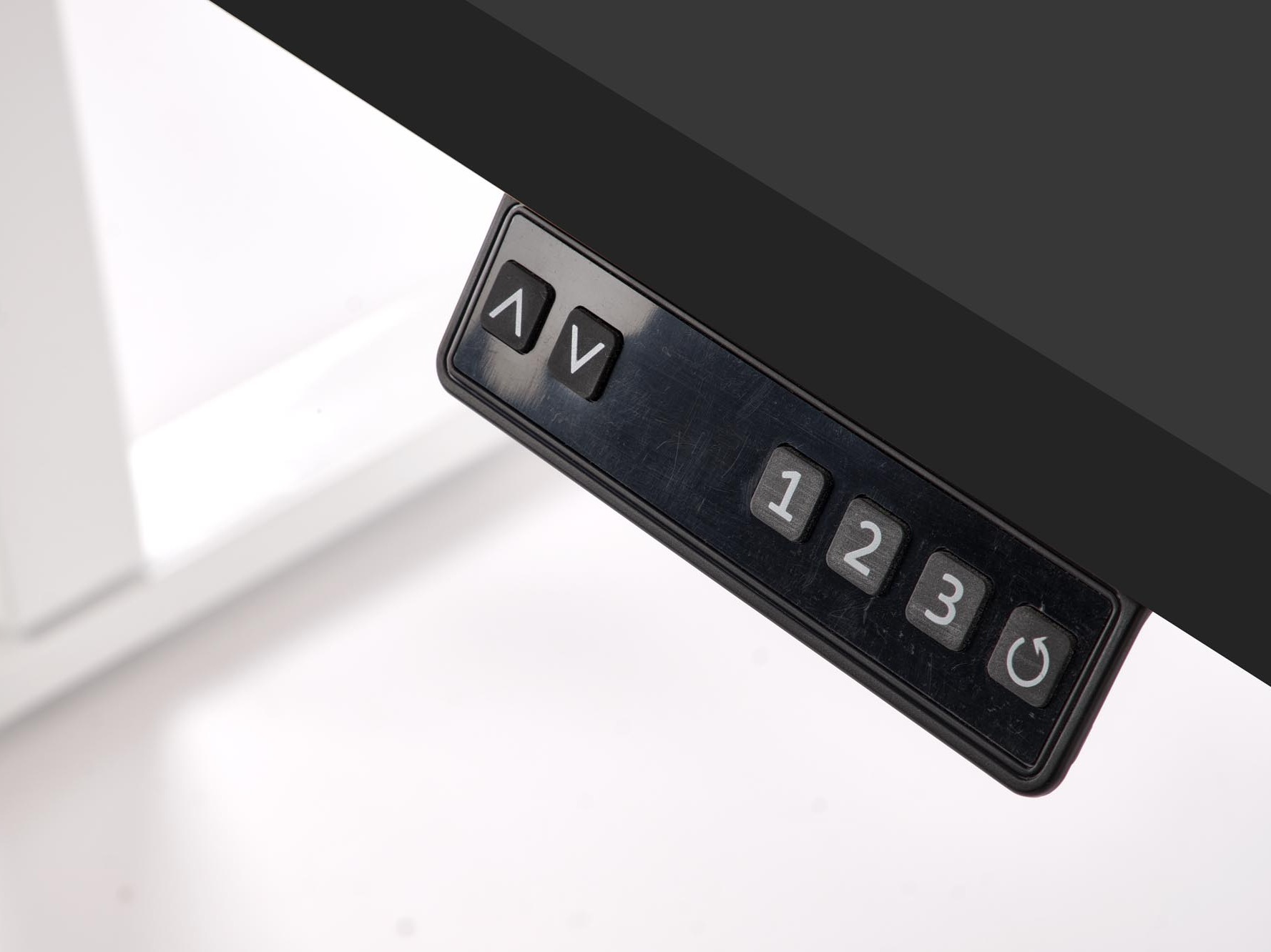 In hoogte verstelbaar bureau Houston 1942 (Zwart + Wit)