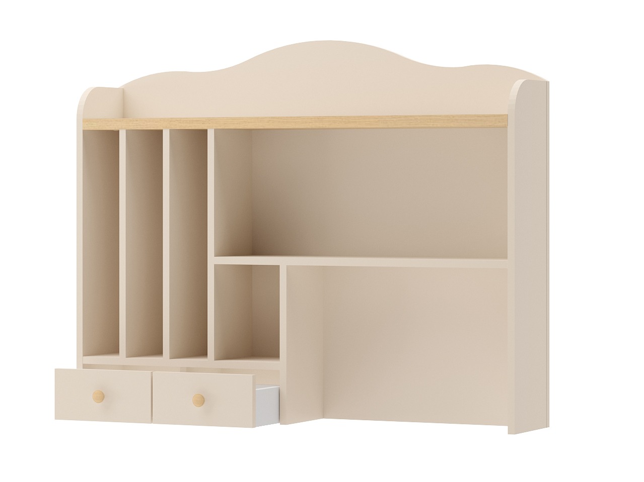 Boekenkast Romelbo 136 (Beige + Eiken)