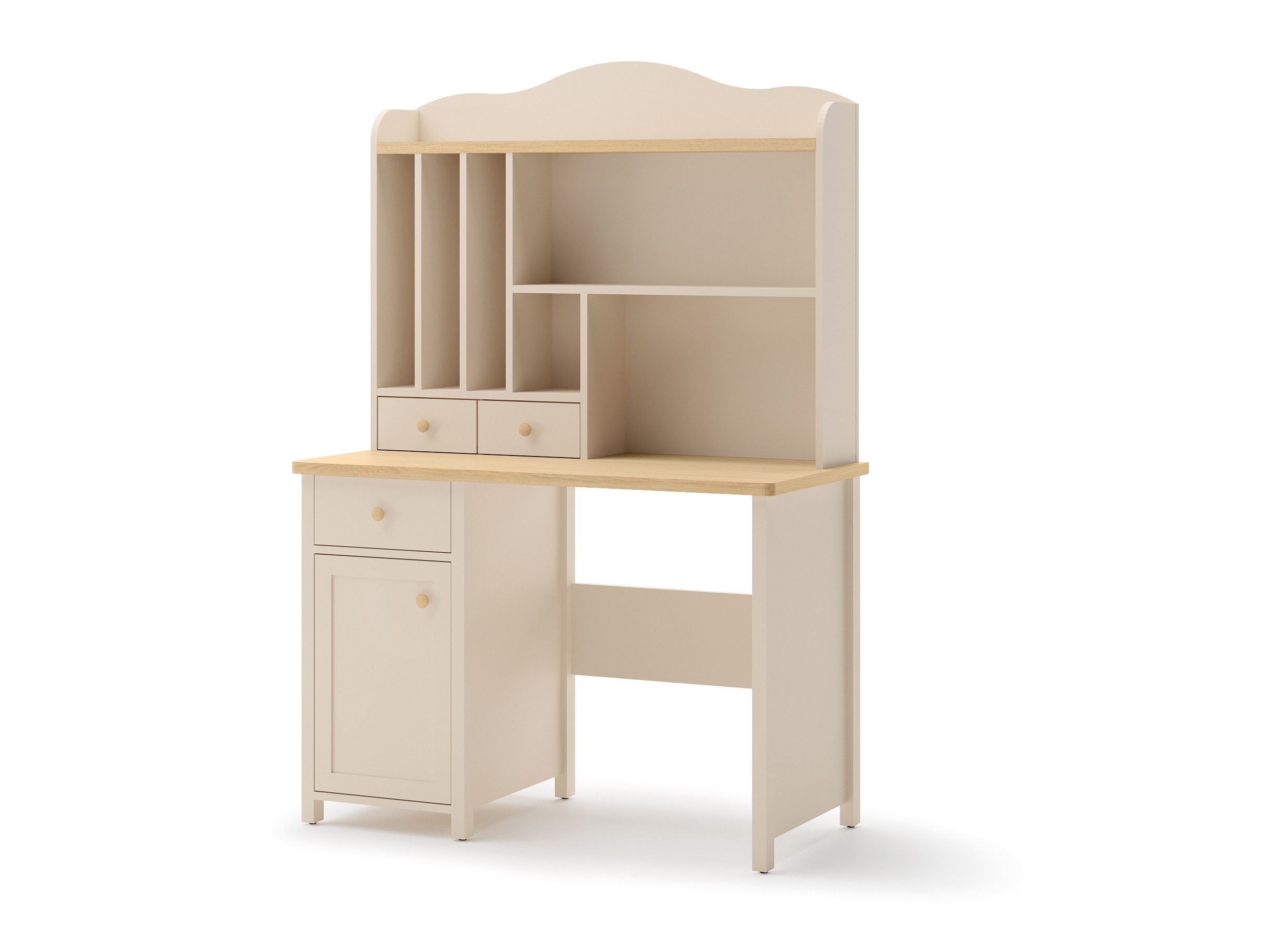 Boekenkast Romelbo 136 (Beige + Eiken)