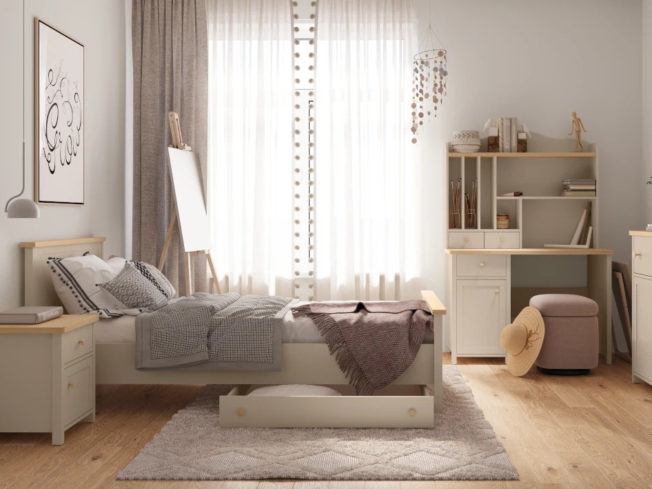 Boekenkast Romelbo 136 (Beige + Eiken)