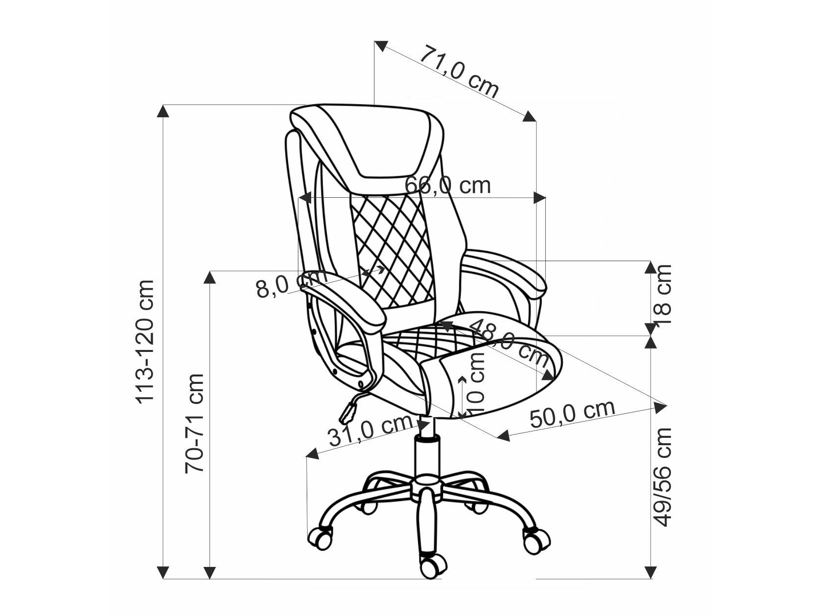 Bureaustoel Houston 1602 (Grijs)