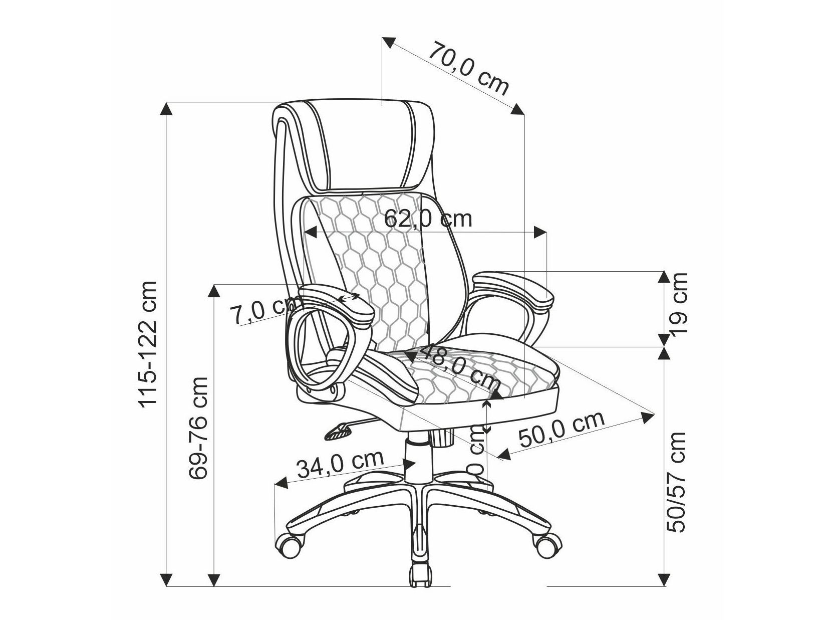 Bureaustoel Houston 1608