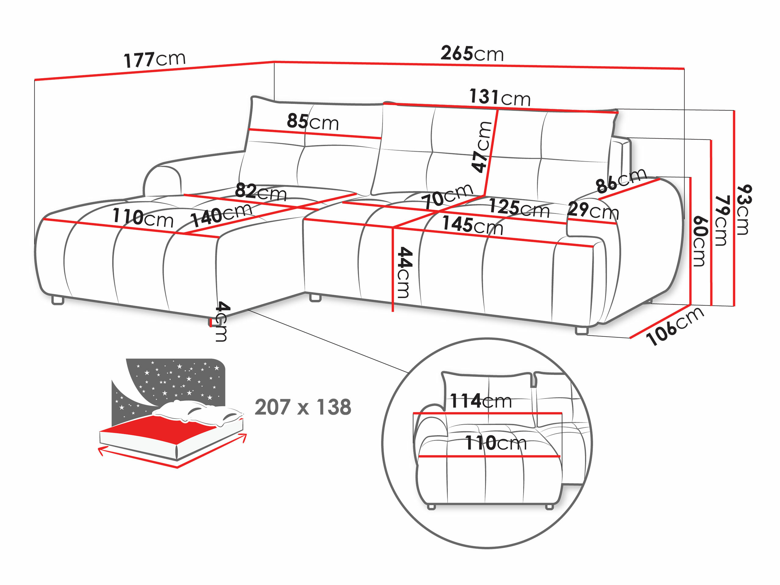 Hoekbank TrendyNest 104 (Velo 633)