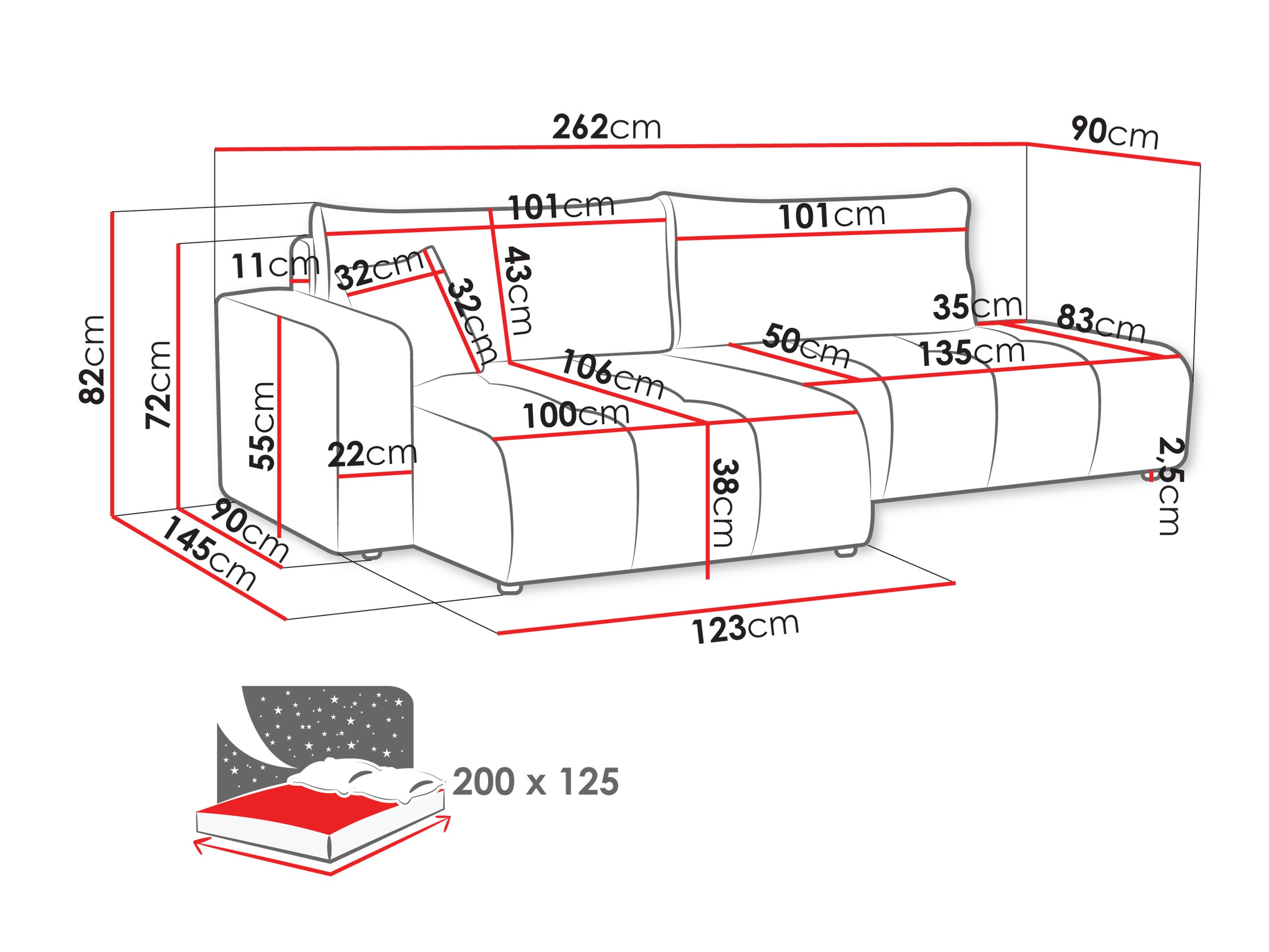 Hoekbank Comfivo 471 (Coral 15)