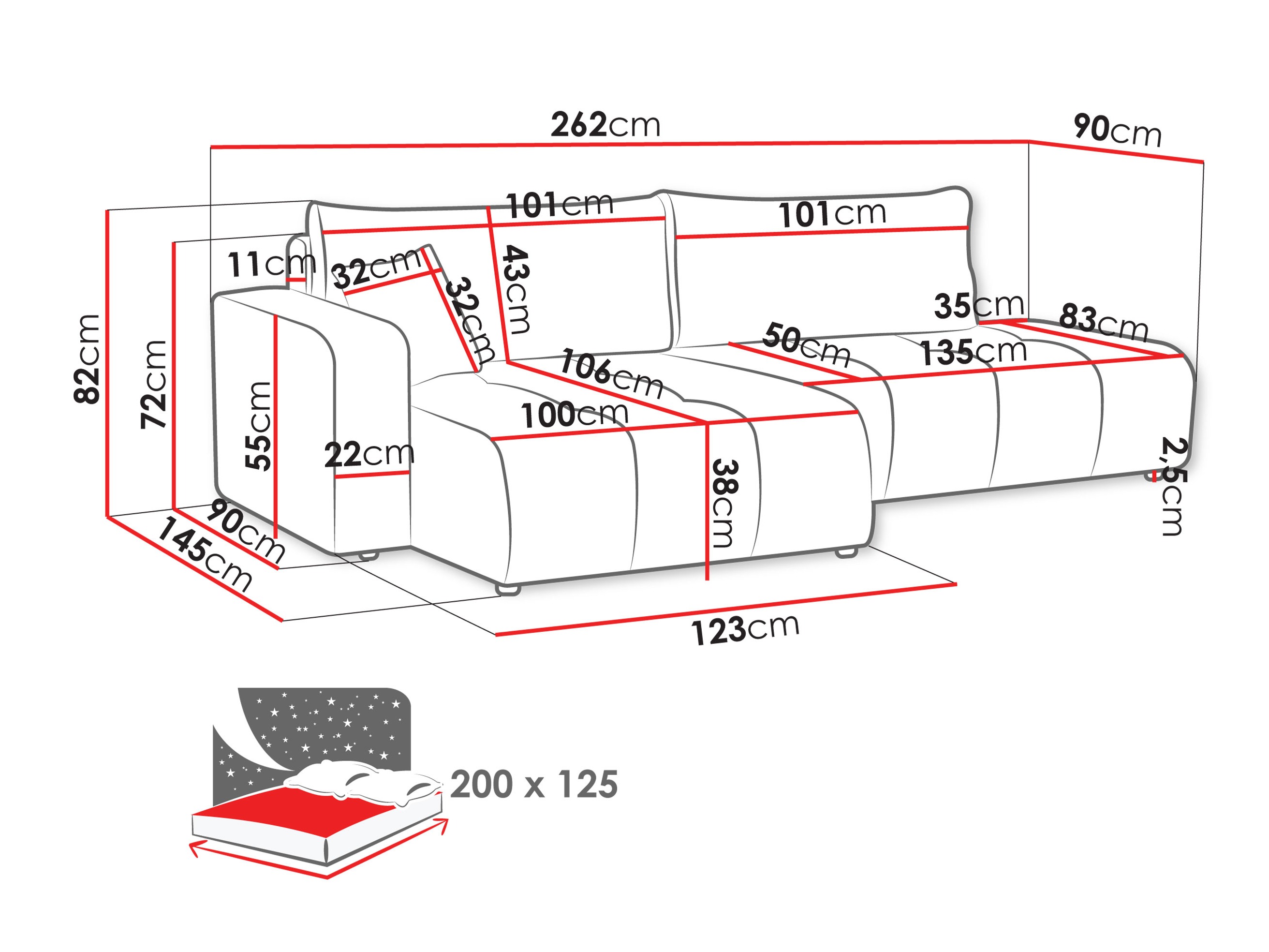 Hoekbank Comfivo 471 (Coral 65)