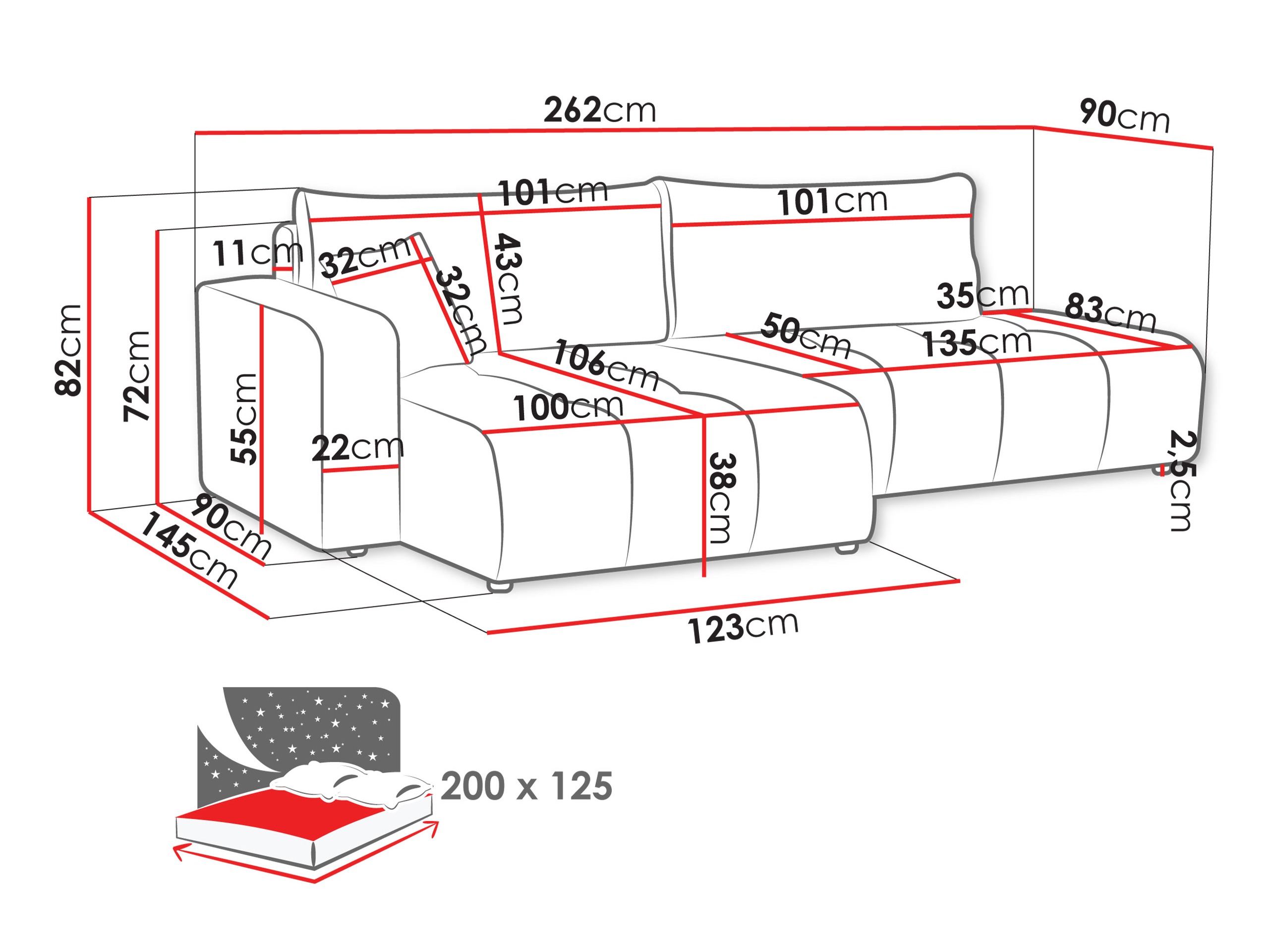 Hoekbank Comfivo 471 (Coral 75)