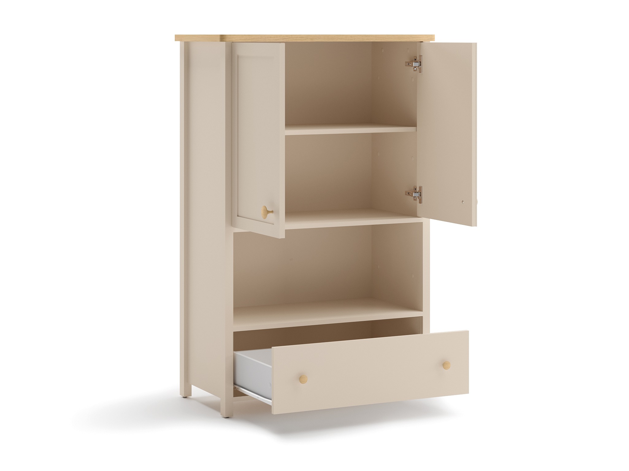 Ladekast Romelbo 144 (Beige + Eiken)
