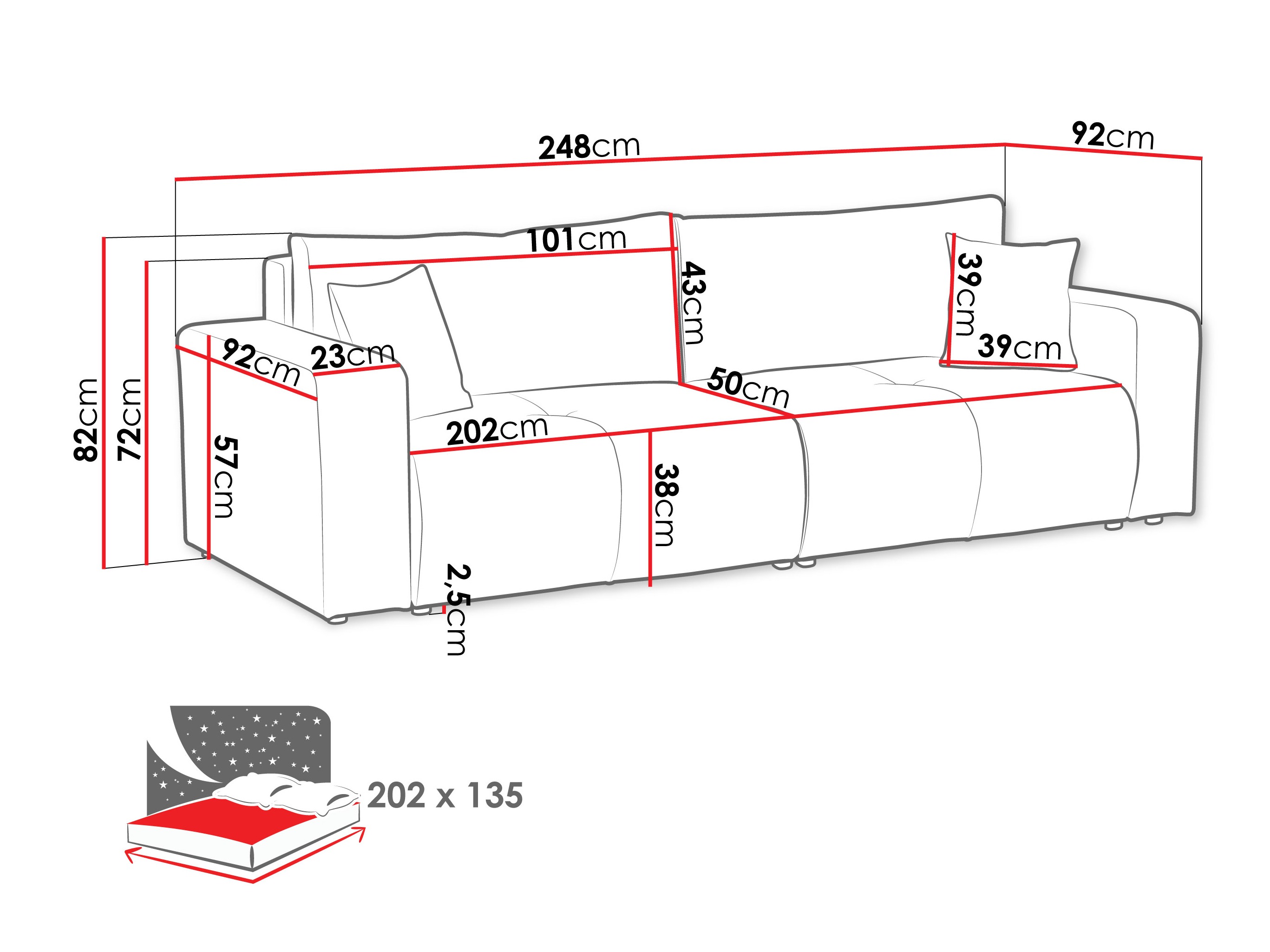 Slaapbank Comfivo 424 (Coral 55)