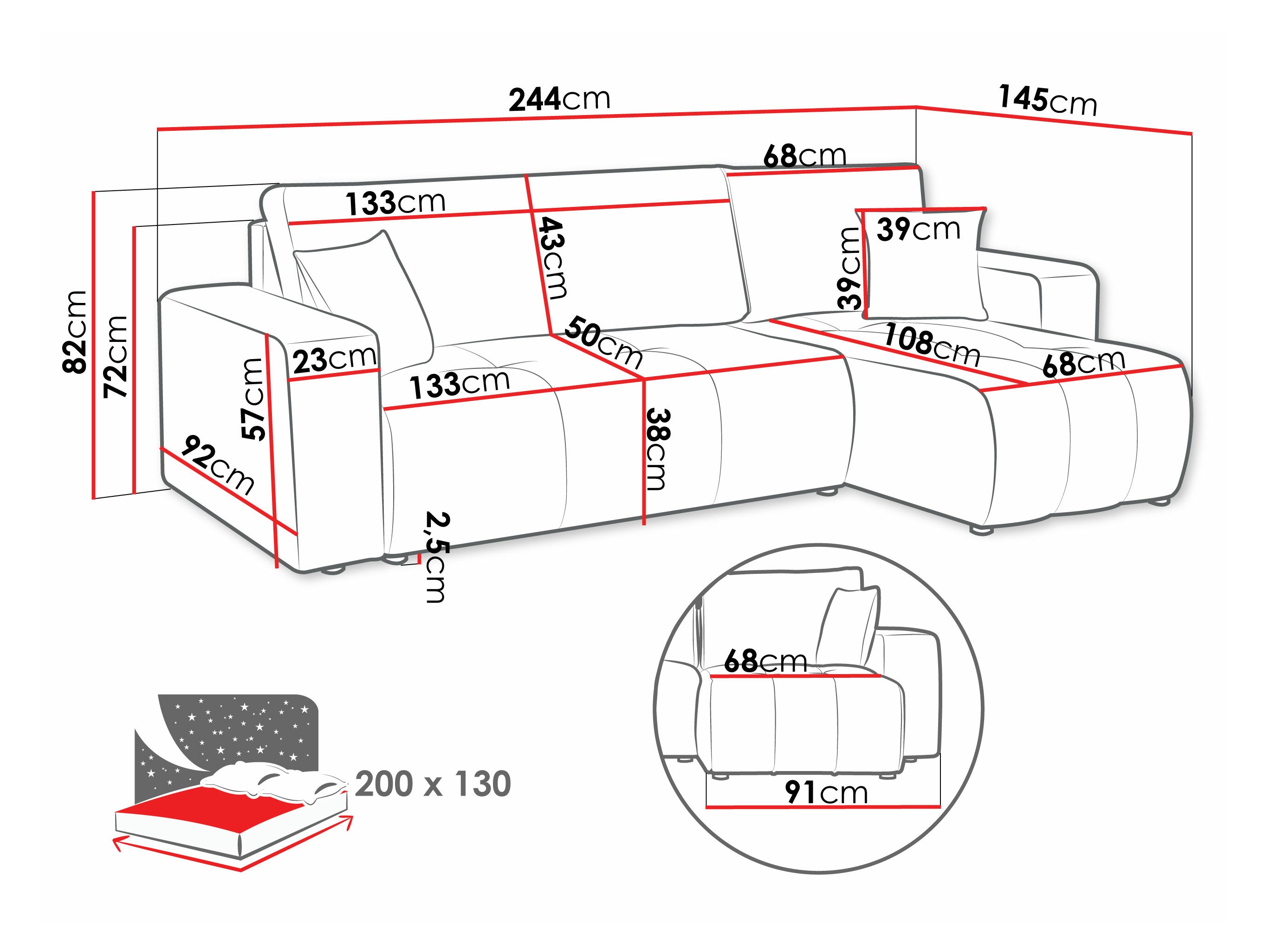 Hoekbank Comfivo 361 (Coral 65)