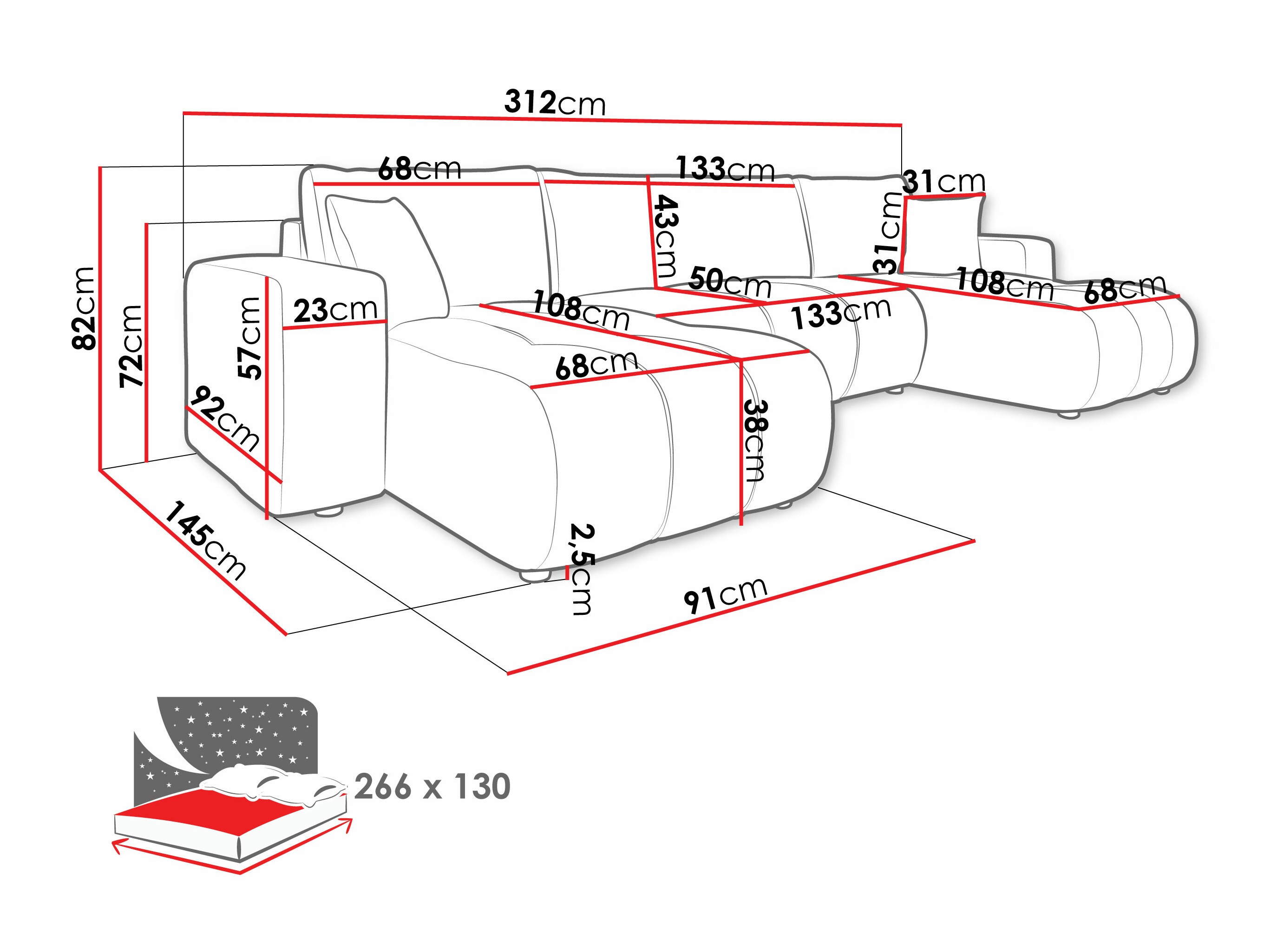 Hoekbank Comfivo 426 (Coral 65)