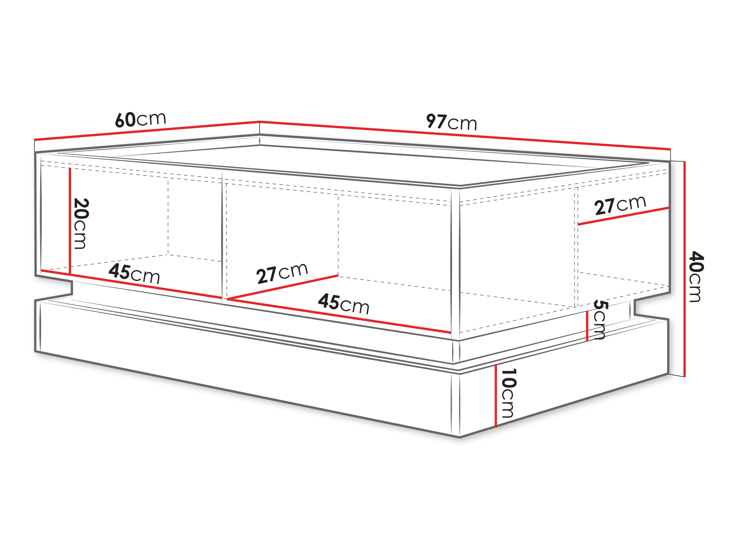 Salontafel Comfivo Dalvenu 103 (Lichtbruin + Eiken)