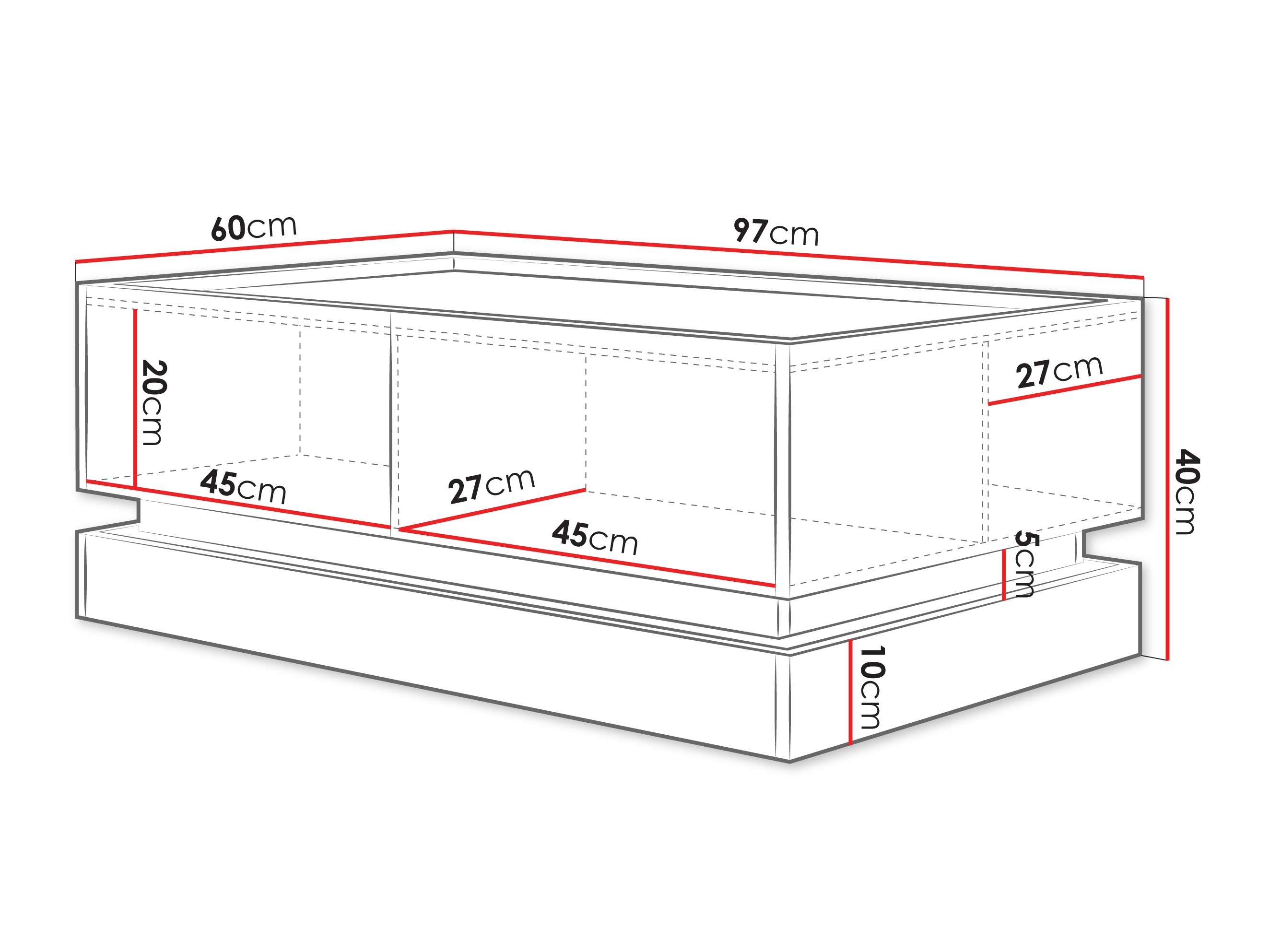 Salontafel Comfivo Dalvenu 103 (Zwart + Eiken)