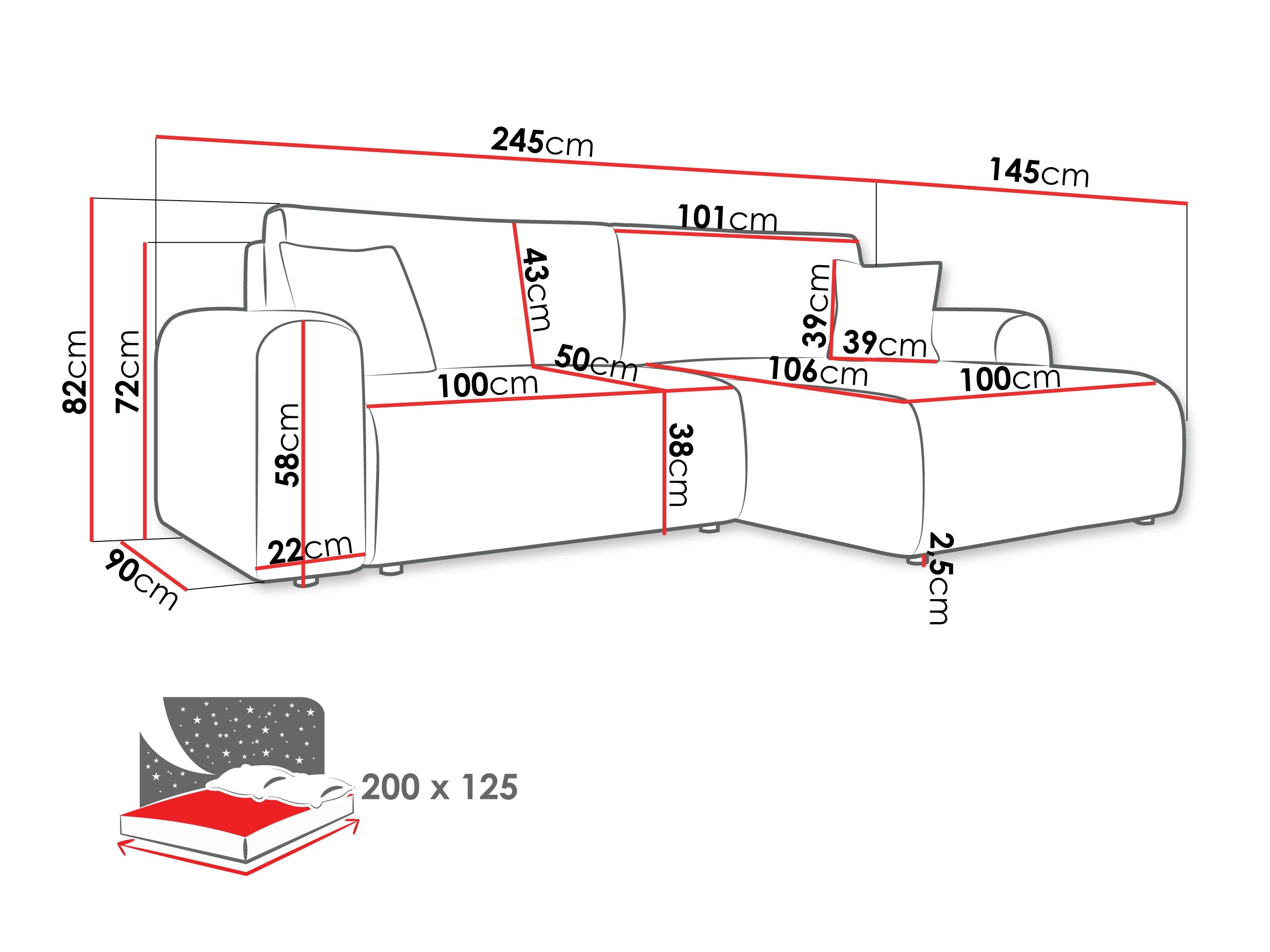 Hoekbank Shelton 109 (Poso 02)