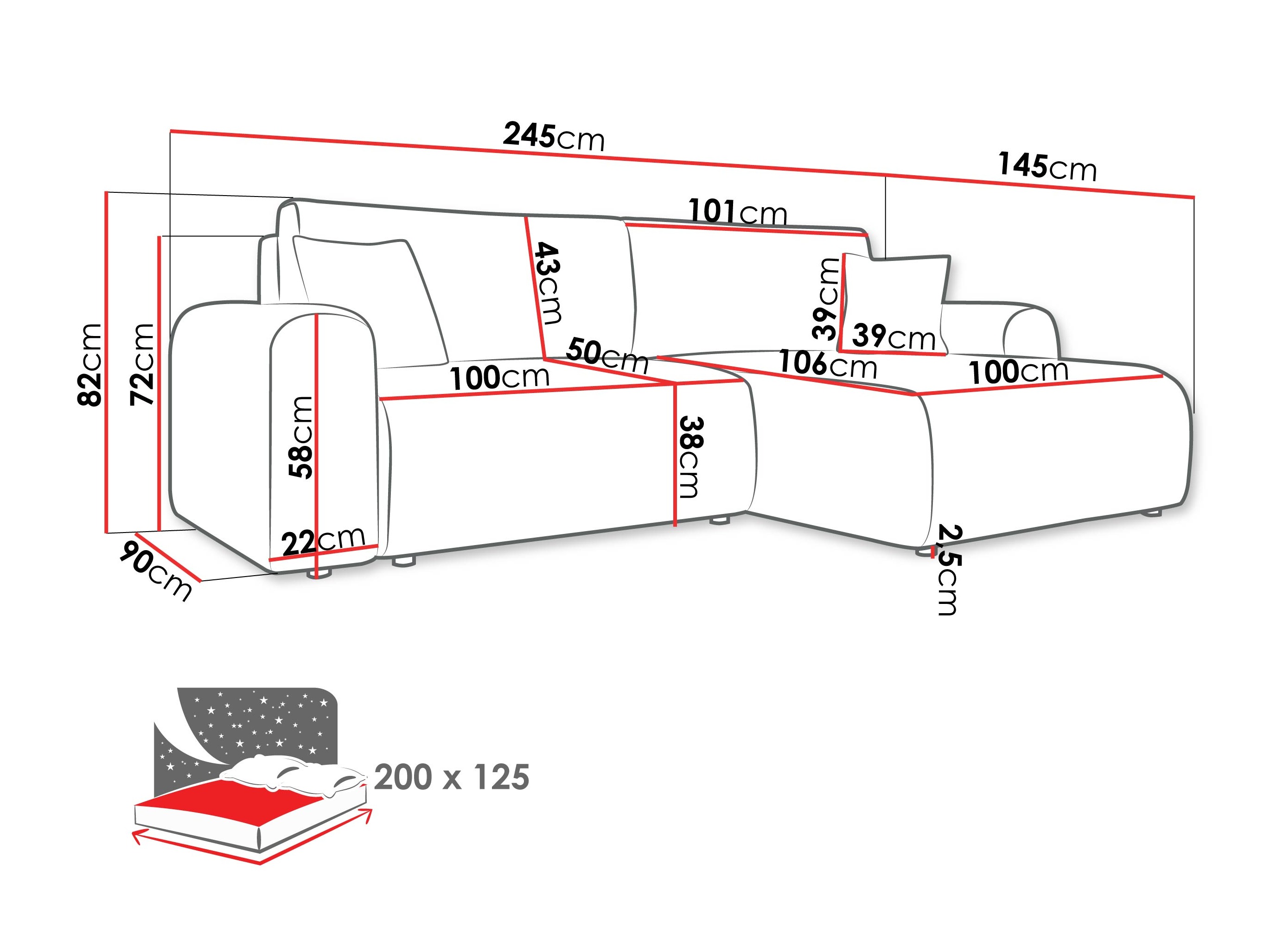 Hoekbank Shelton 109 (Poso 05)
