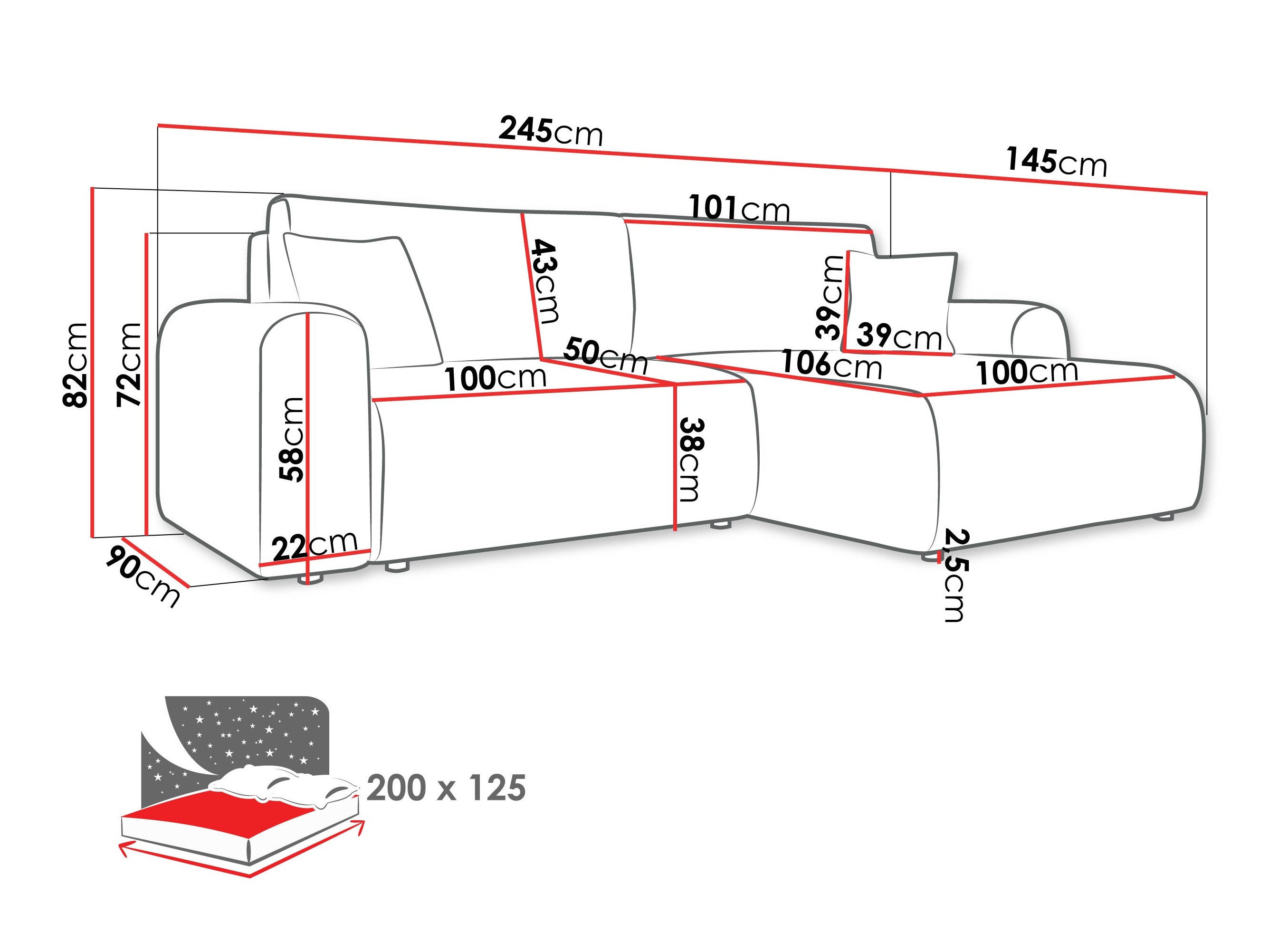 Hoekbank Shelton 109 (Taro 01)